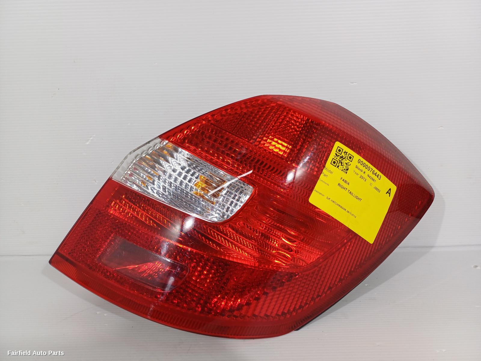 2011-2015 Skoda Fabia Right Taillight