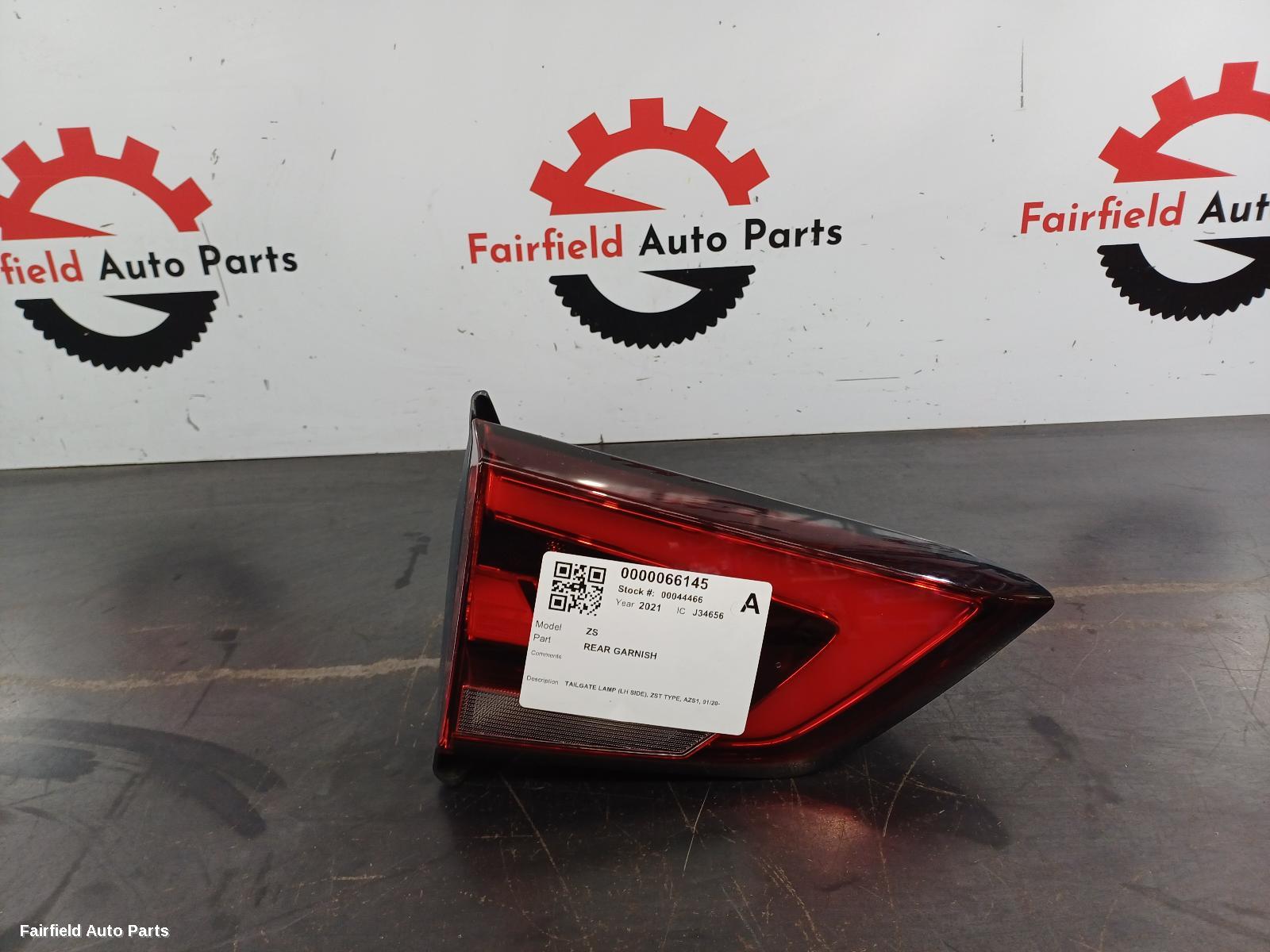 2020-2024 Mg Zs Rear Garnish