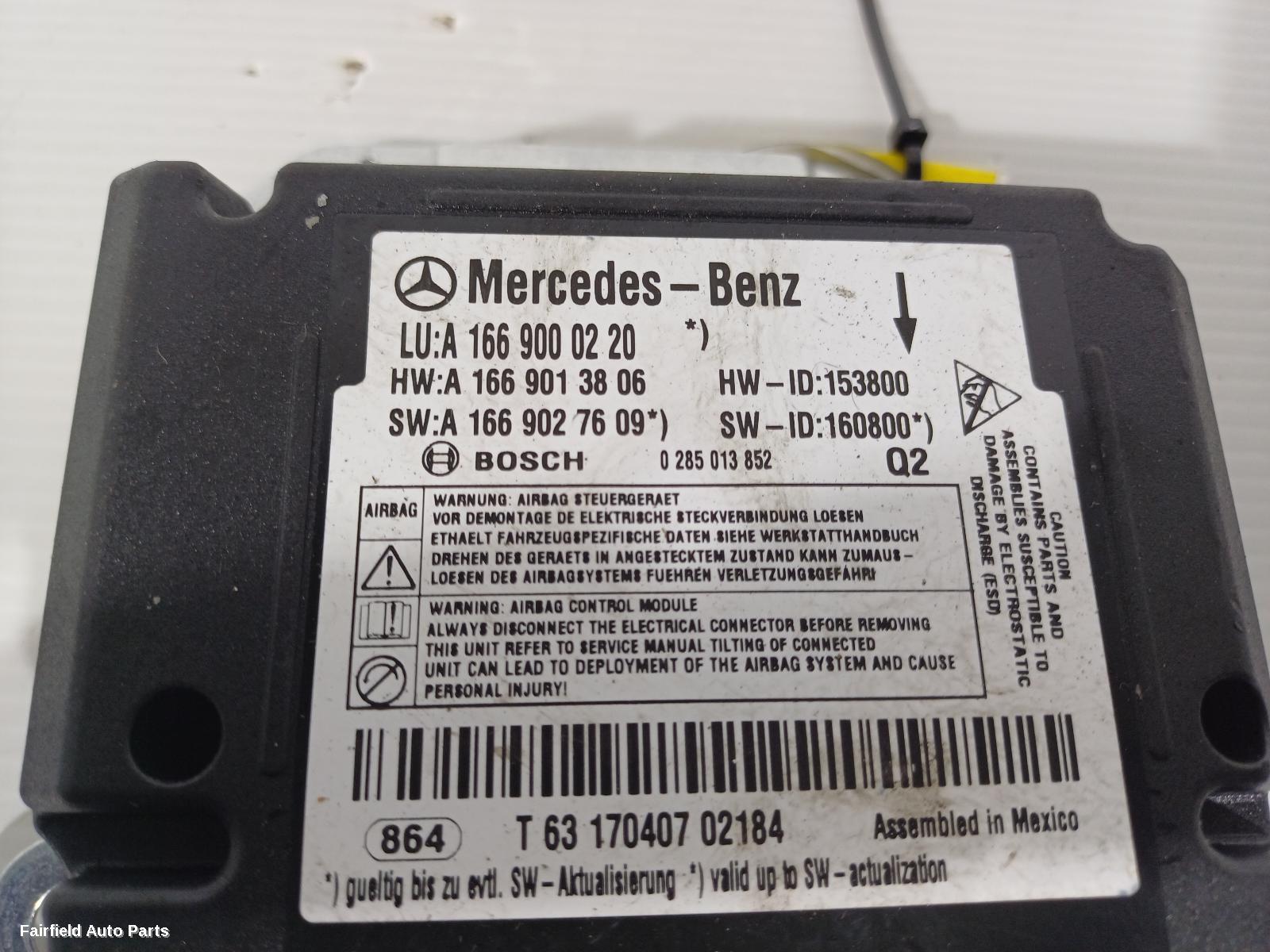 2015-2019 Mercedes Gle Class Airbag Module Sensor
