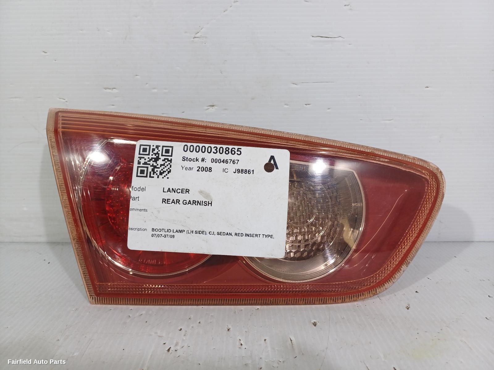 2007-2009 Mitsubishi Lancer Rear Garnish