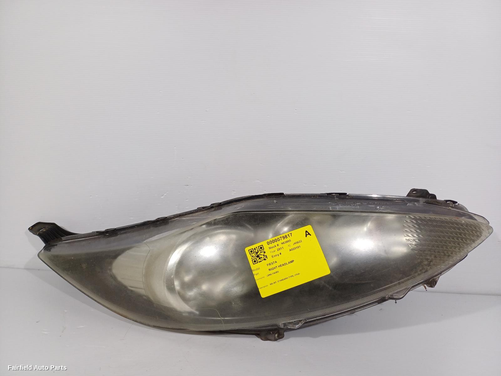 2008-2014 Ford Fiesta Right Headlamp