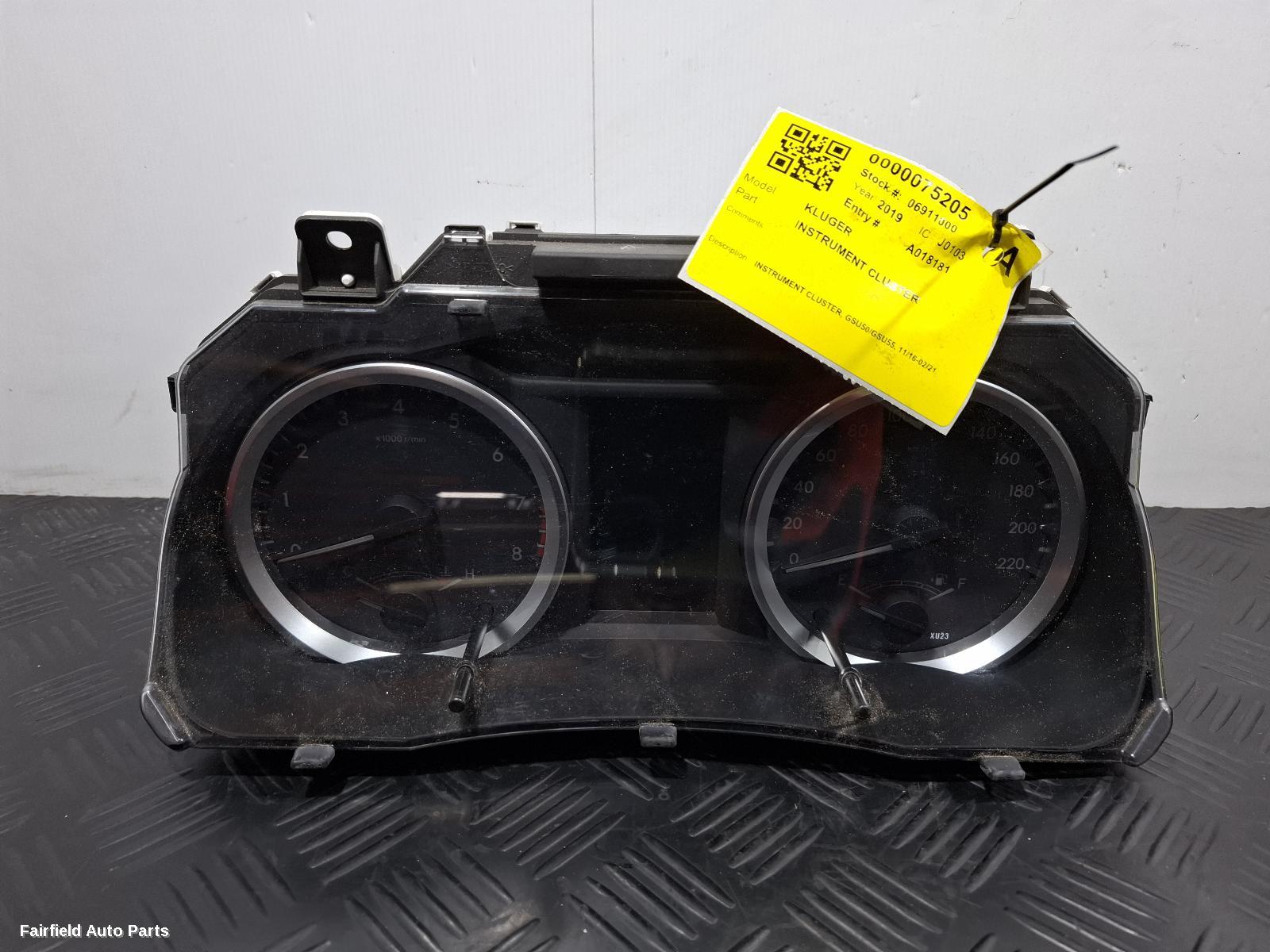 2016-2021 Toyota Kluger Instrument Cluster