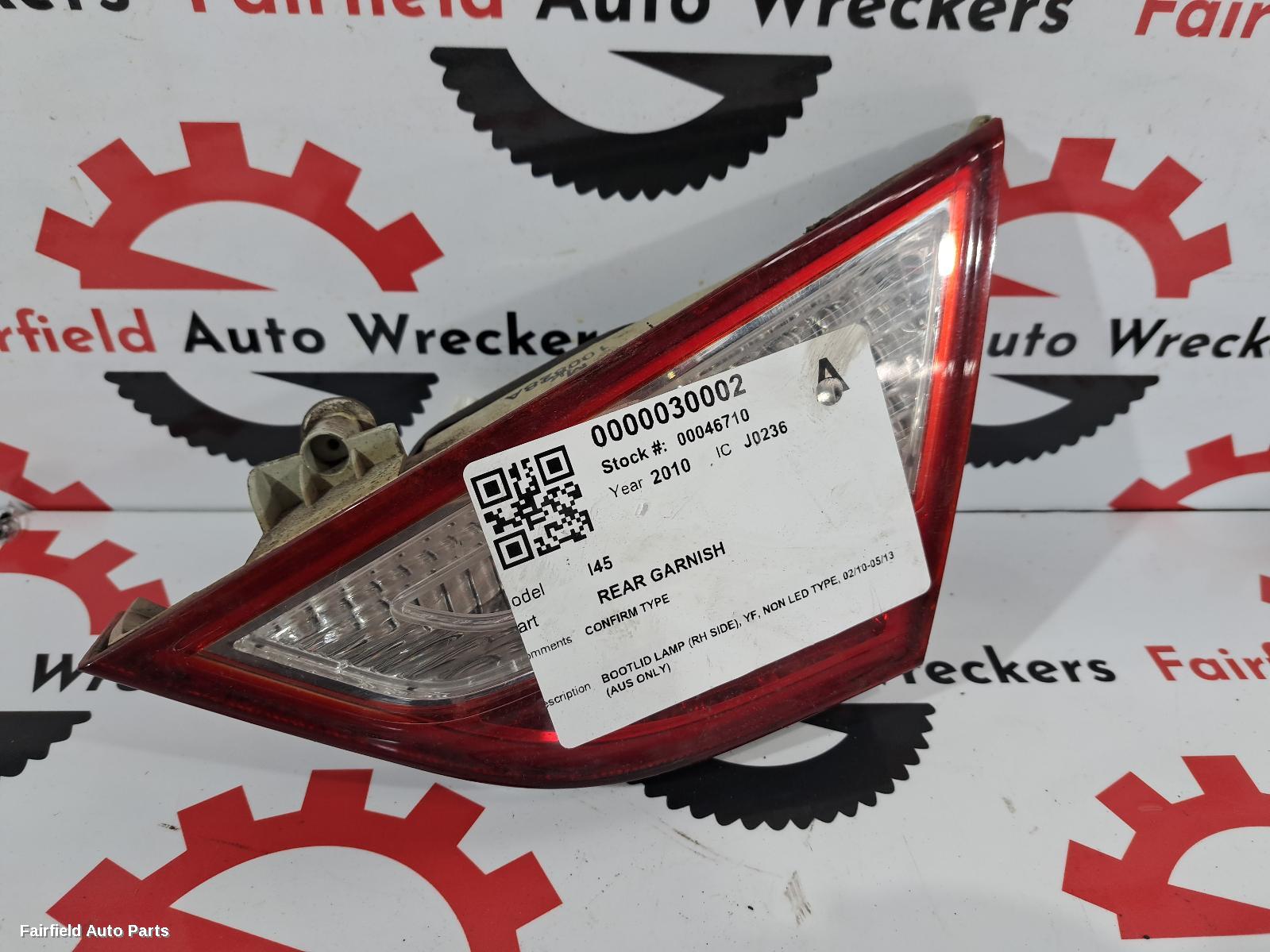 2010-2013 Hyundai I45 Rear Garnish