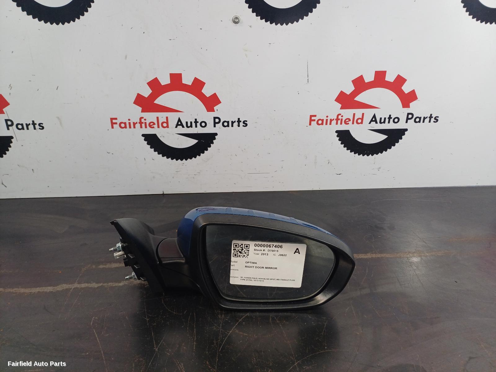 2013-2015 Kia Optima Right Door Mirror