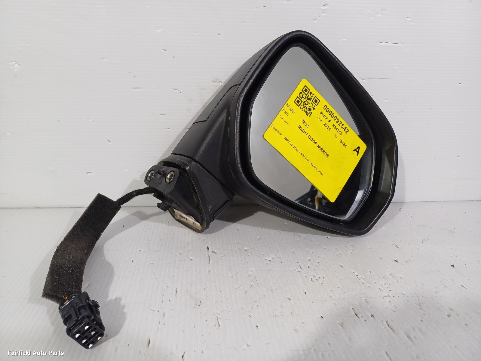 2016-2024 Mg Mg3 Right Door Mirror