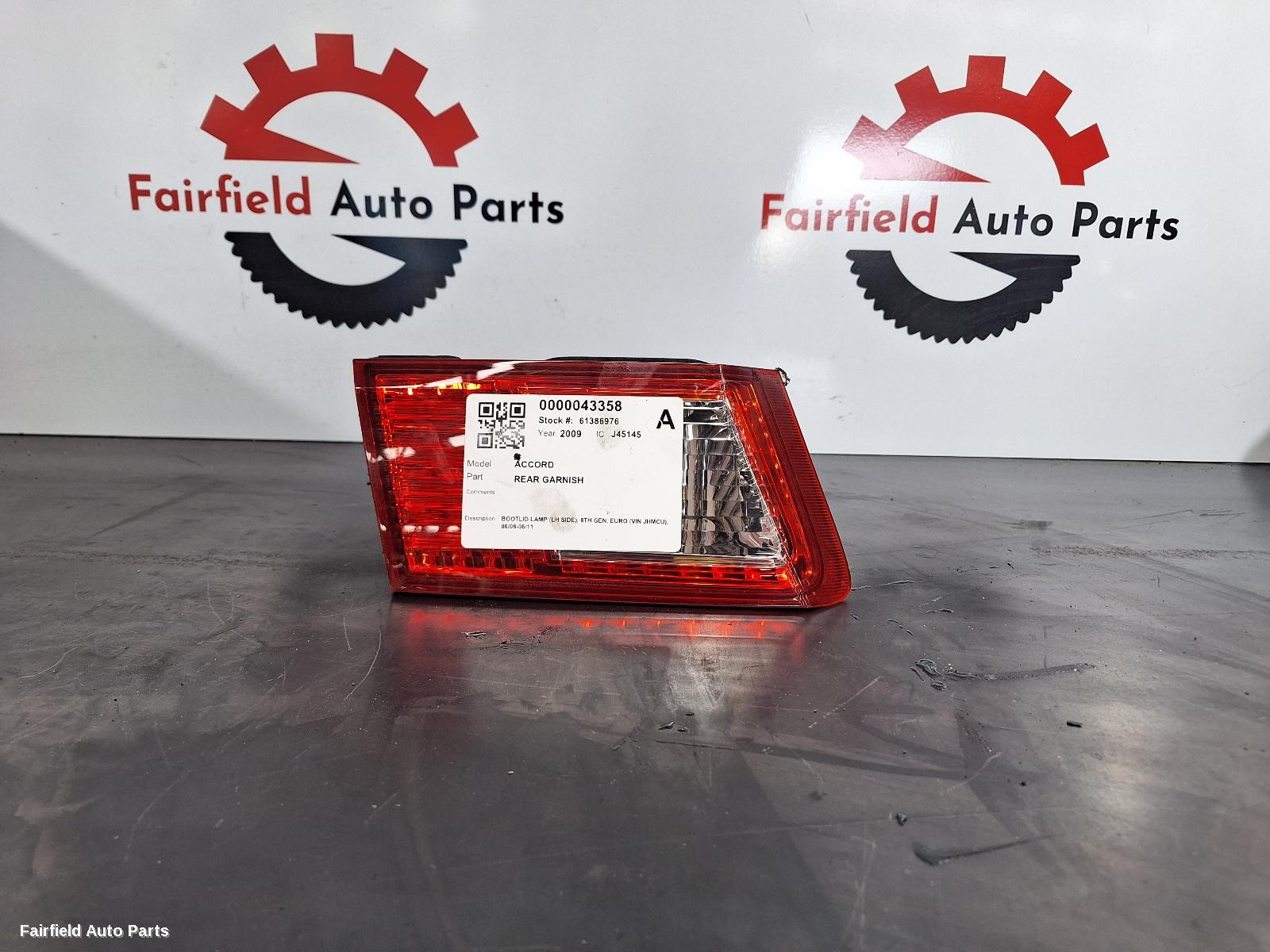 2008-2011 Honda Accord Rear Garnish