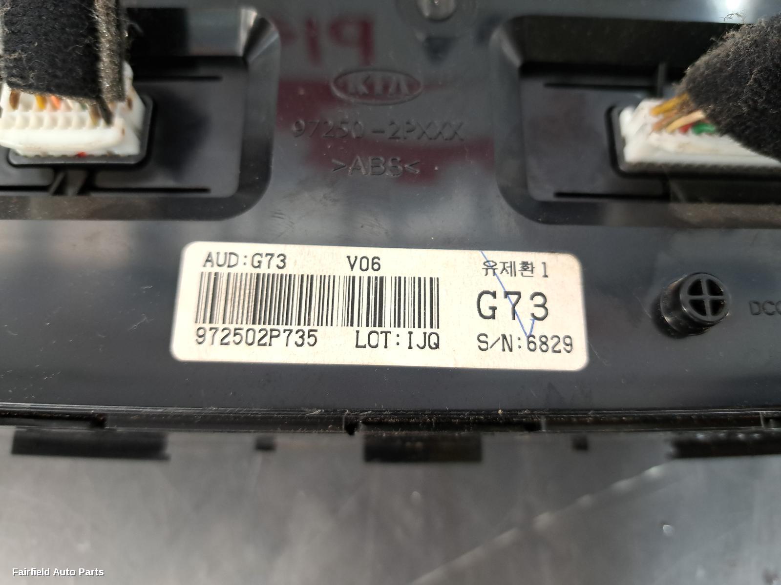 2009-2014 Kia Sorento Heater Ac Controls