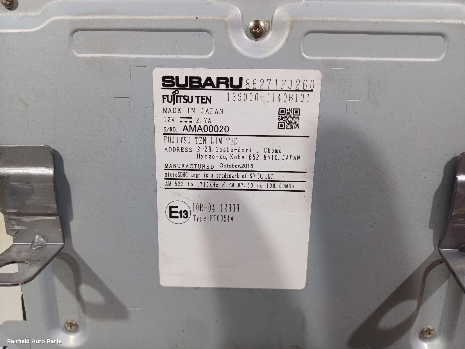 2011-2017 Subaru Impreza Radio Cd Dvd Sat Tv