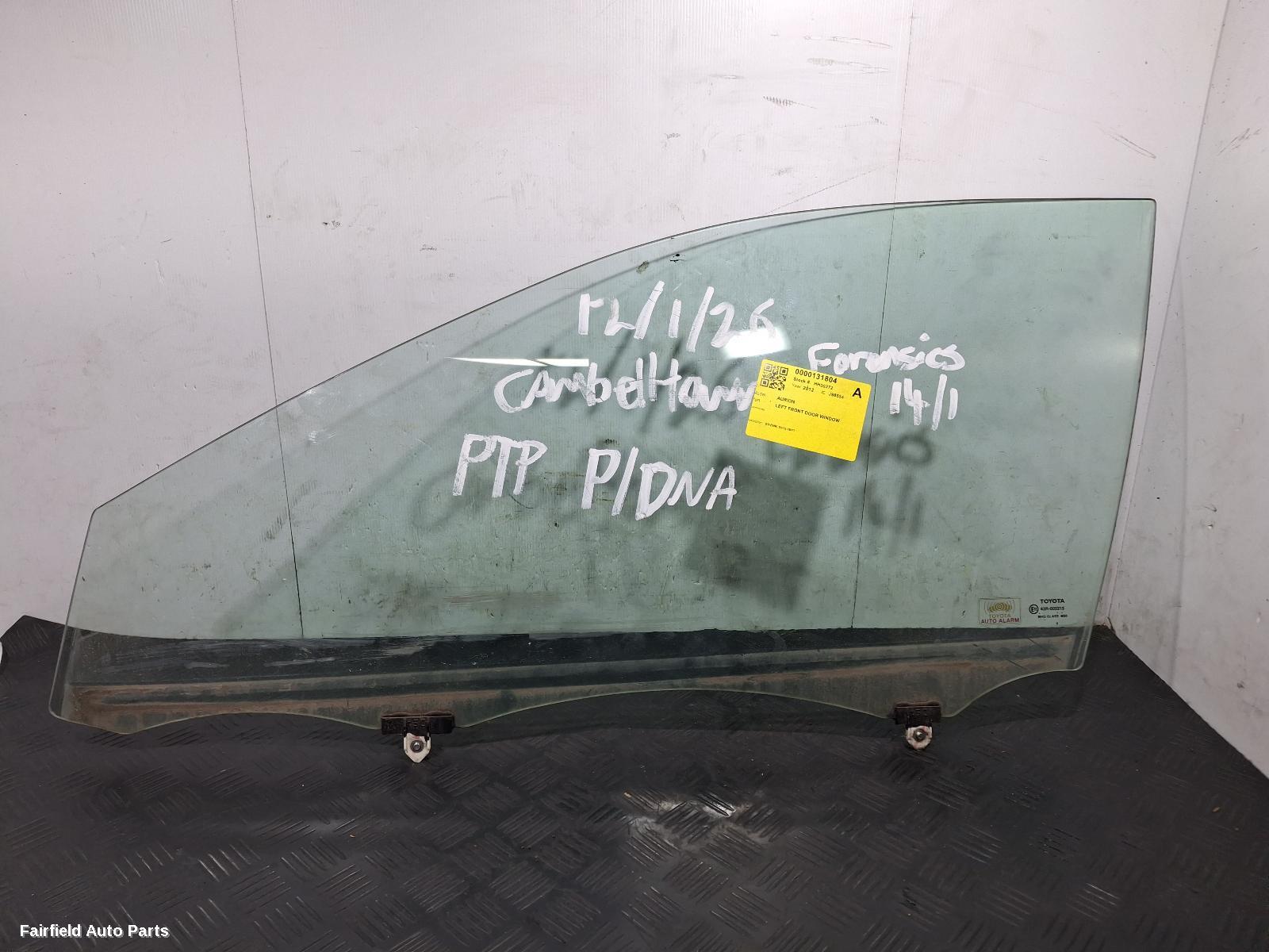2012-2017 Toyota Aurion Left Front Door Window