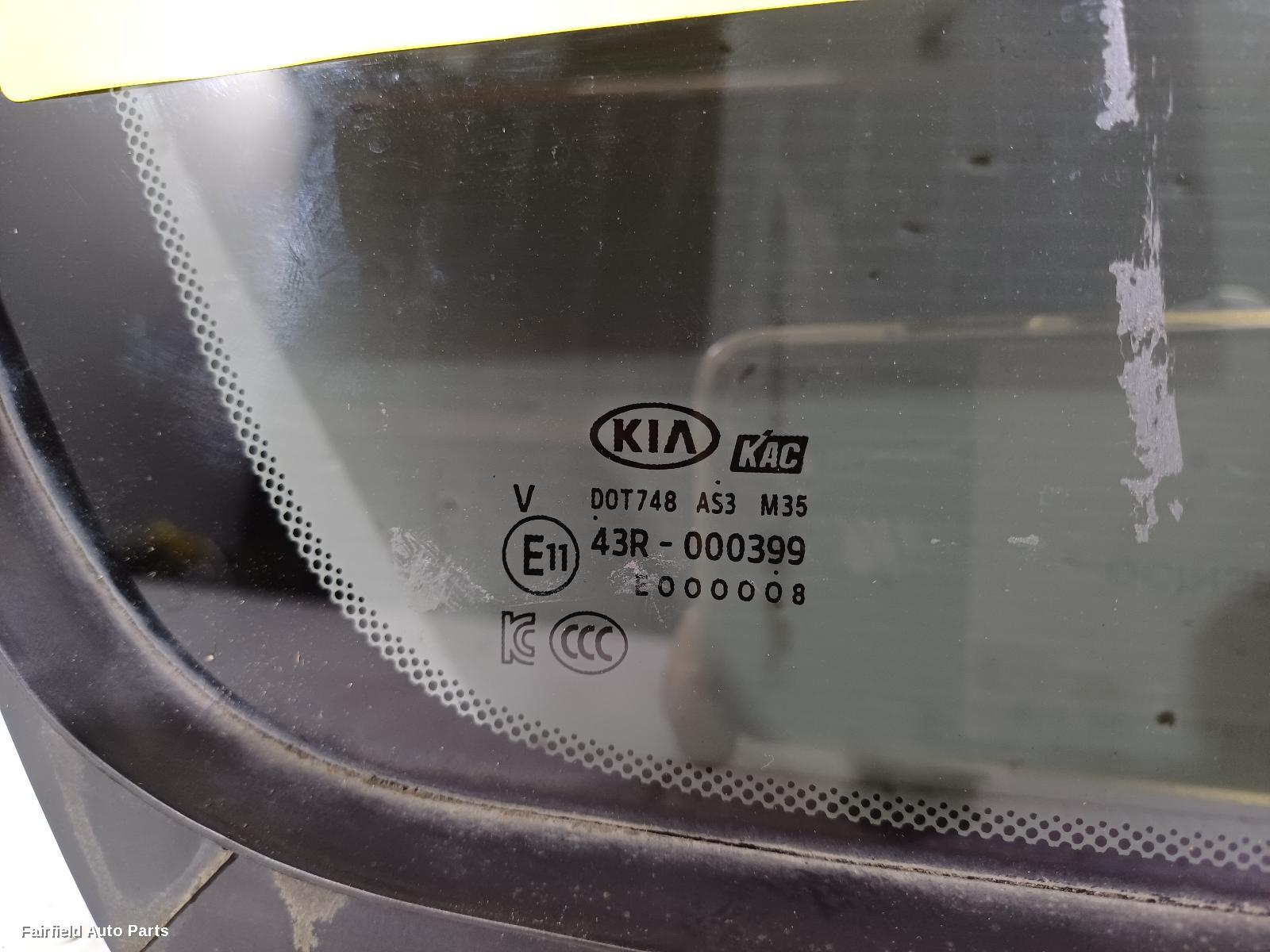 2015-2021 Kia Sportage Right Rear 1 4 Door Glass