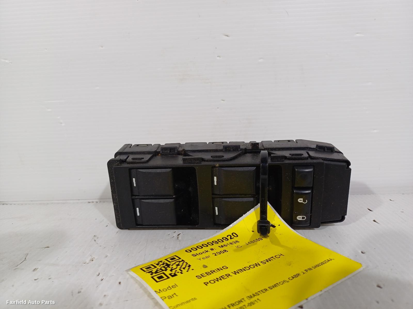 2007-2011 Chrysler Sebring Pwr Dr Wind Switch