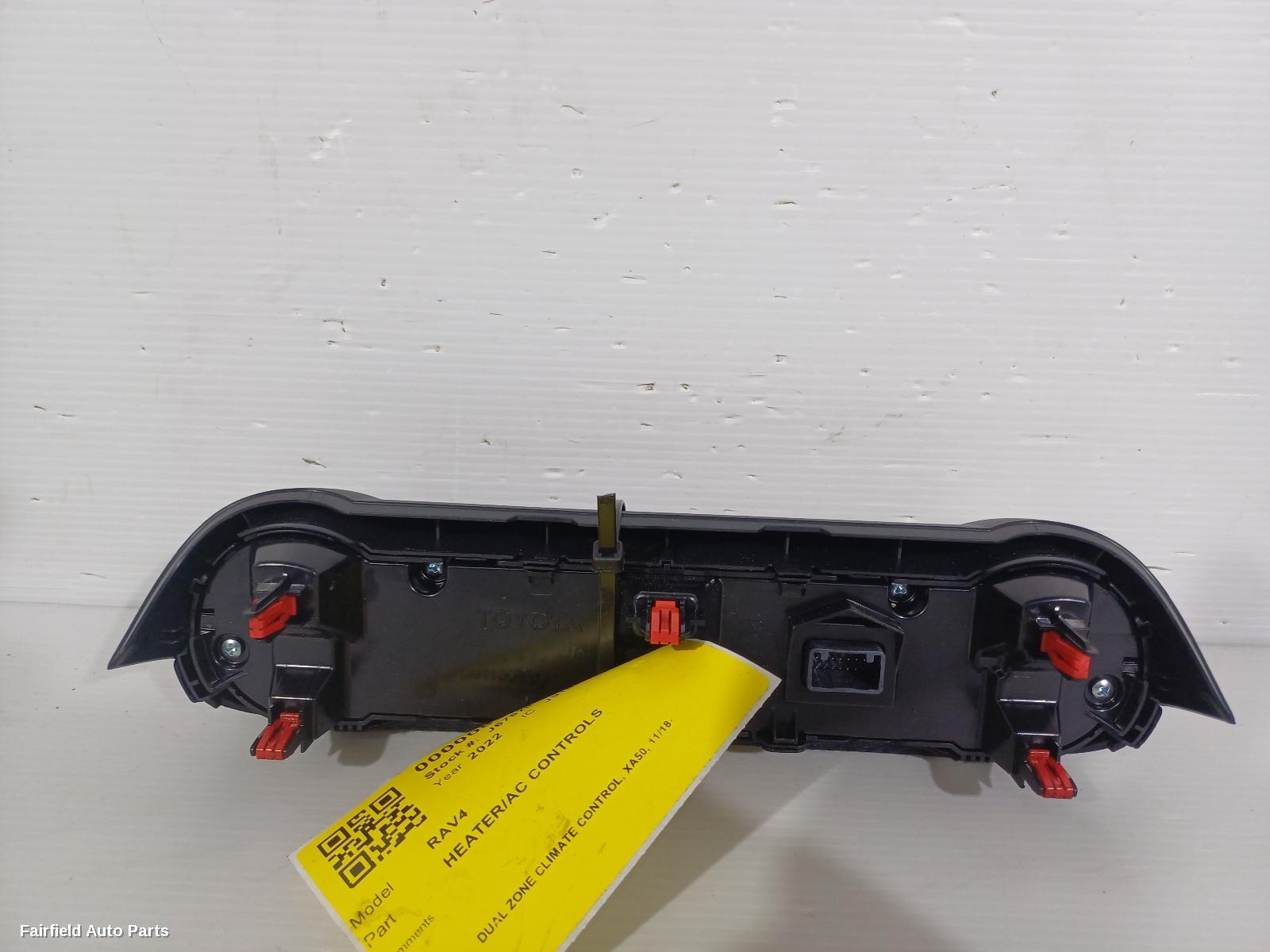 2018-2025 Toyota Rav4 Heater Ac Controls