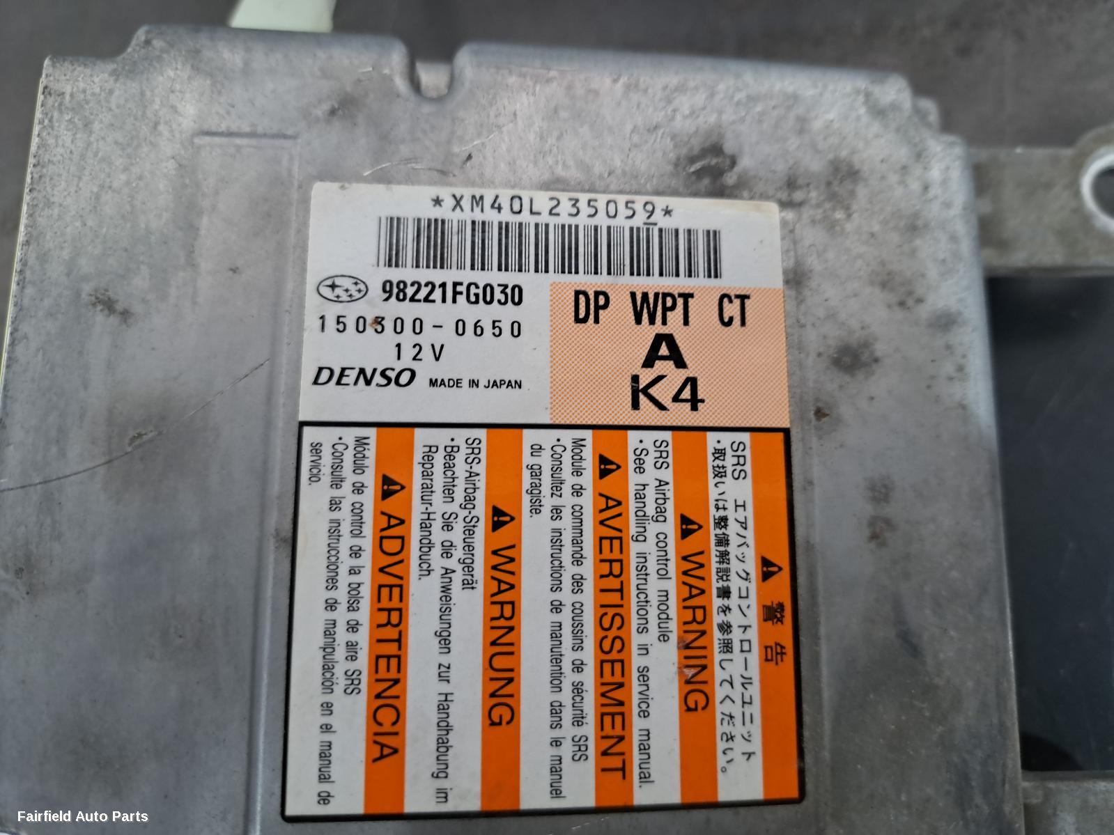2007-2011 Subaru Impreza Airbag Module Sensor
