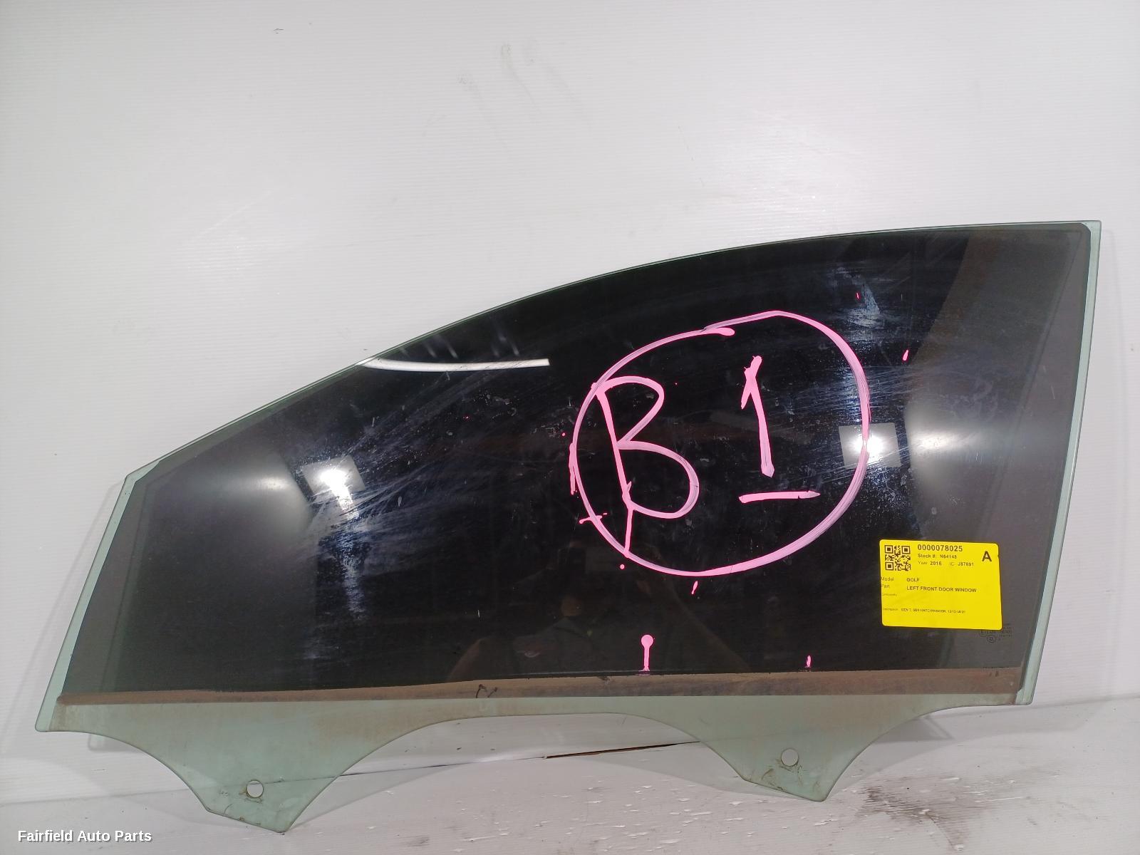 2012-2020 Volkswagen Golf Left Front Door Window