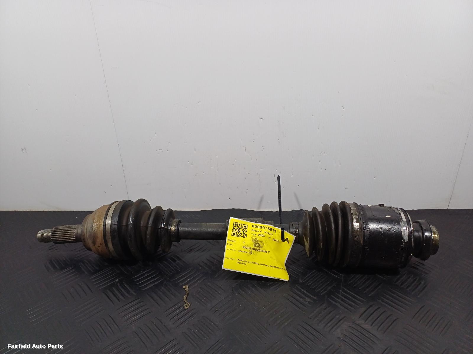 2003-2006 Mazda 3 Right Driveshaft