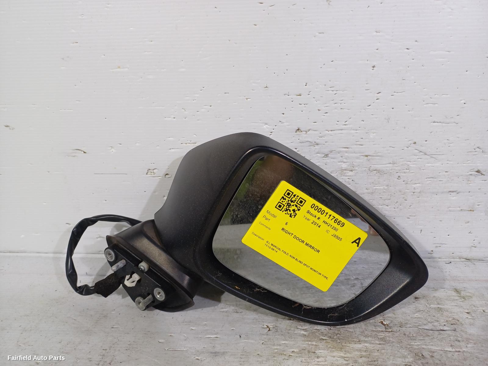 2012-2014 Mazda 6 Right Door Mirror