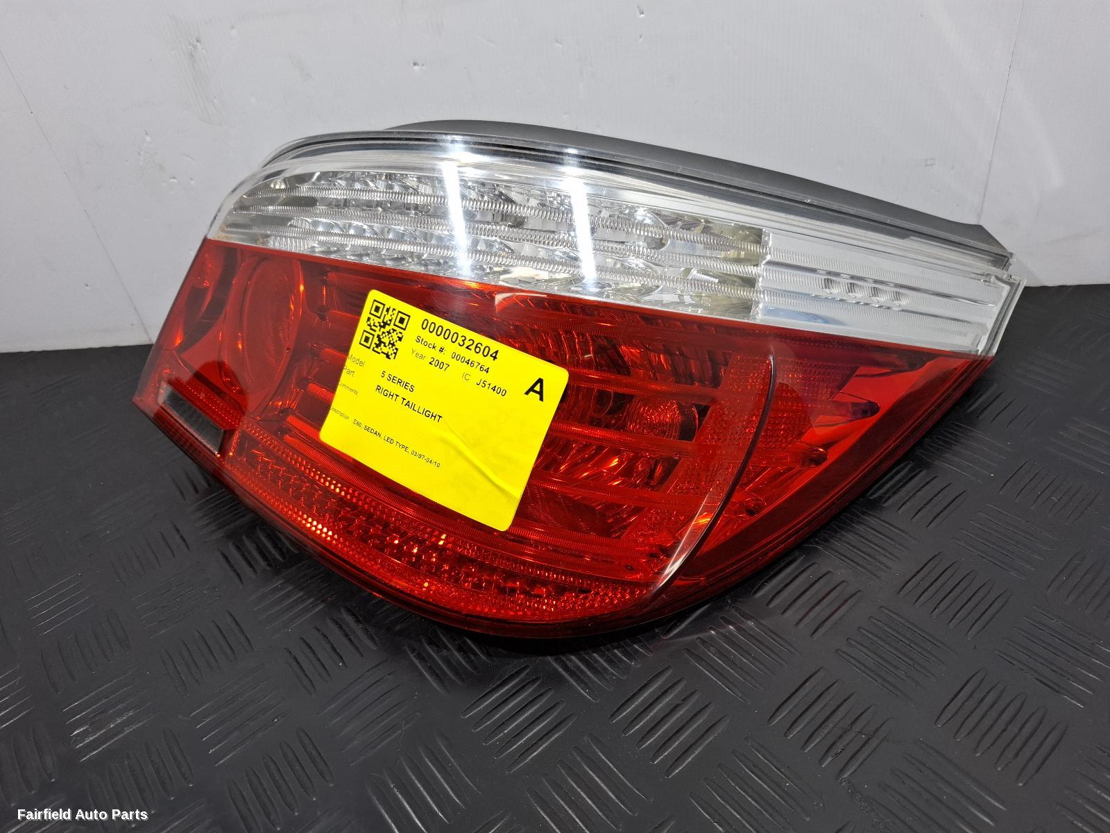 2007-2010 Bmw 5 Series Right Taillight