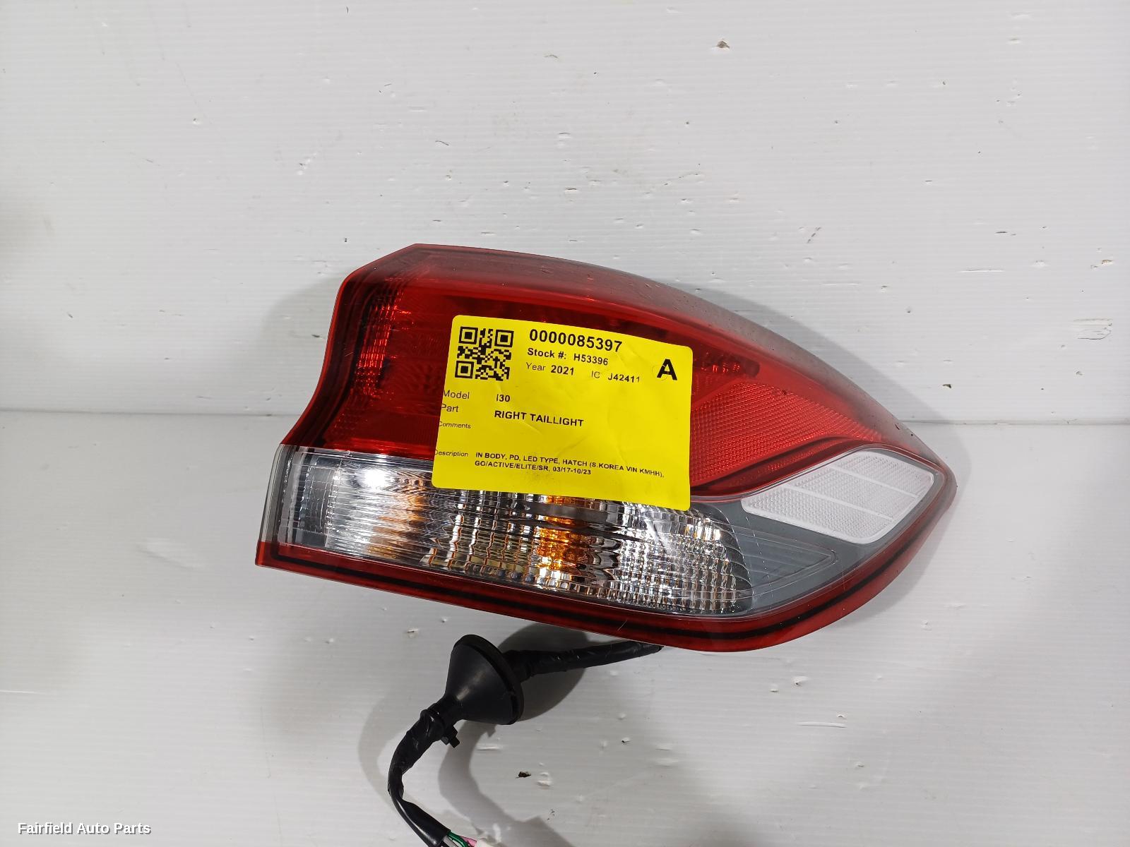 2017-2023 Hyundai I30 Right Taillight