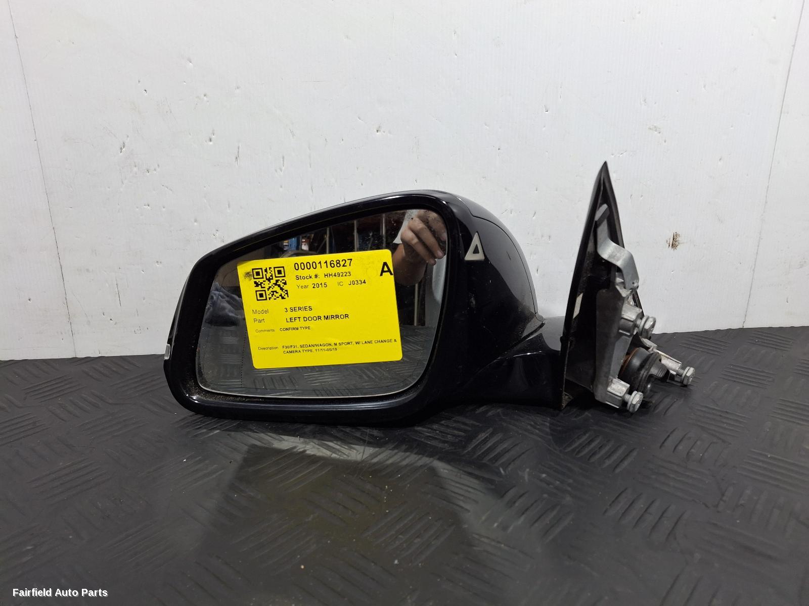 2011-2019 Bmw 3 Series Left Door Mirror