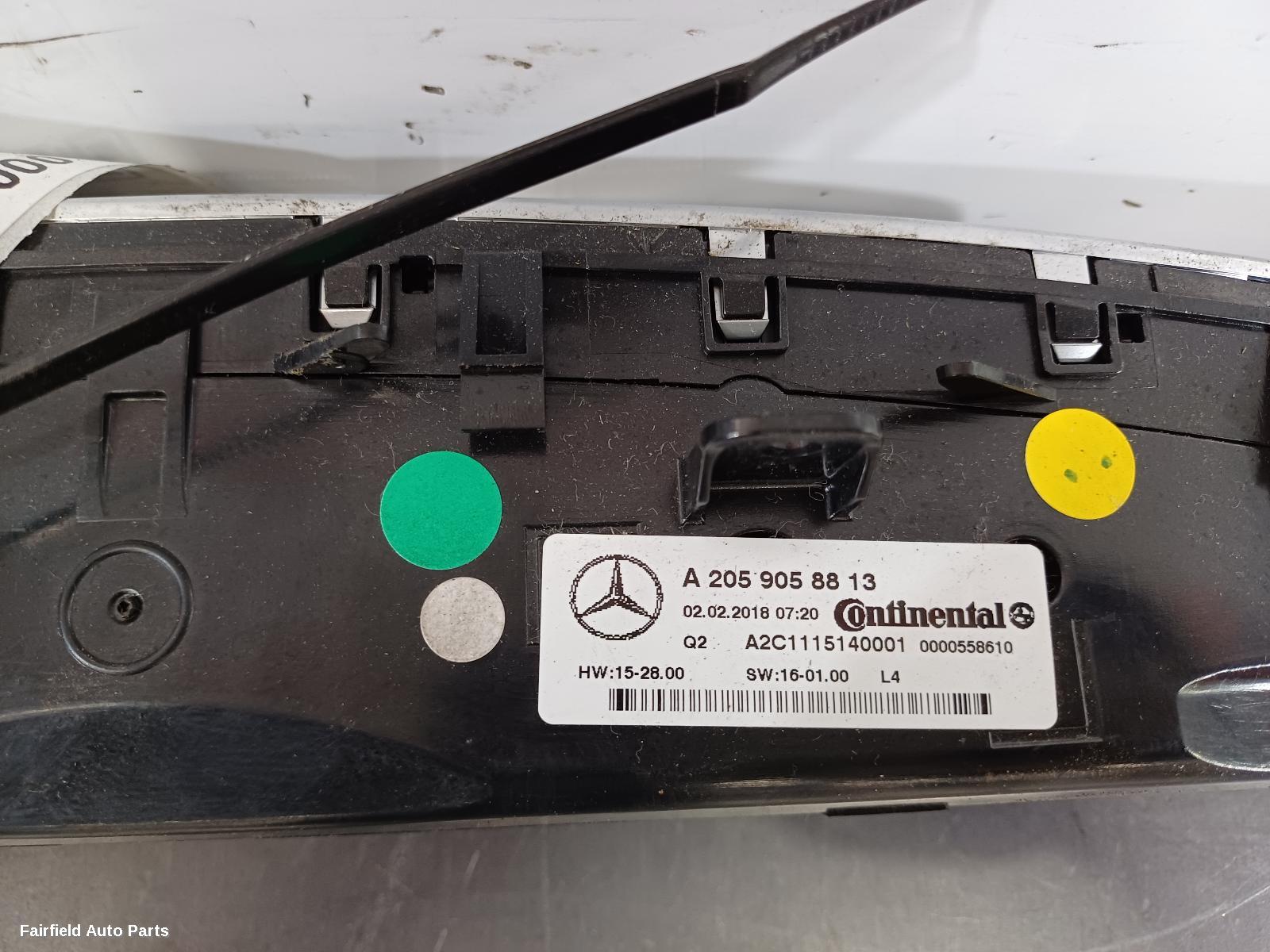 2014-2023 Mercedes C Class Heater Ac Controls
