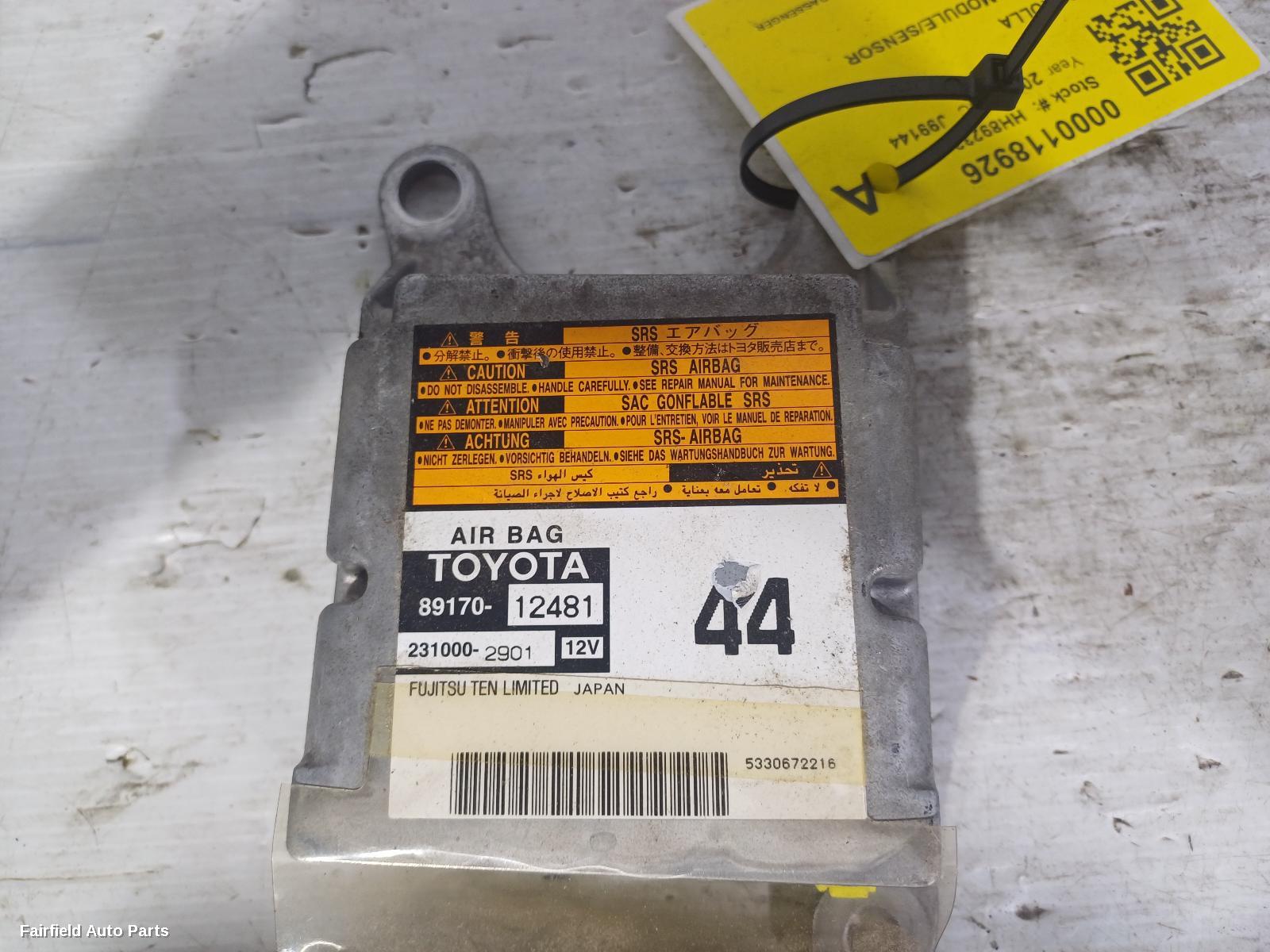 2004-2007 Toyota Corolla Airbag Module Sensor