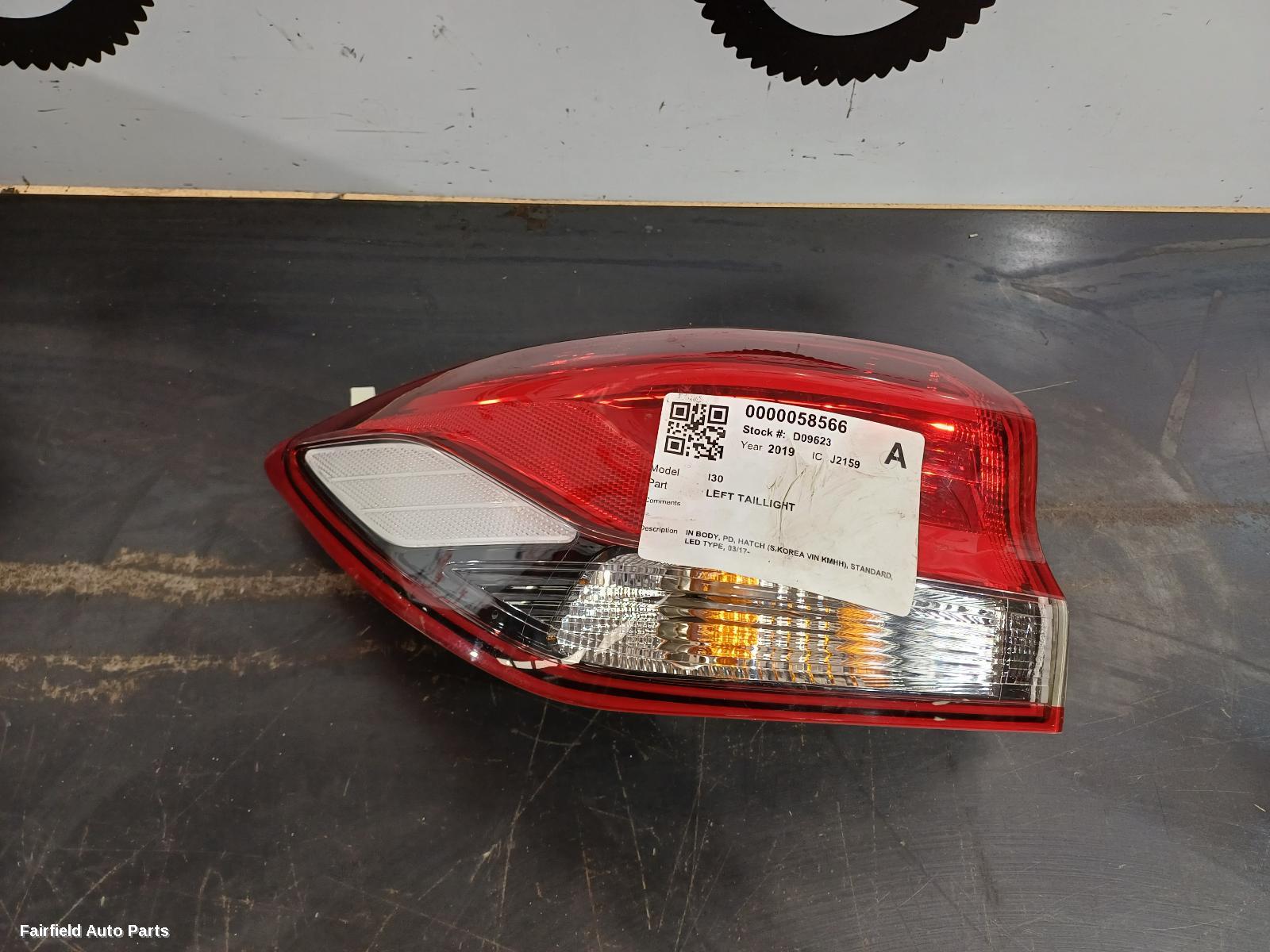 2017-2023 Hyundai I30 Left Taillight