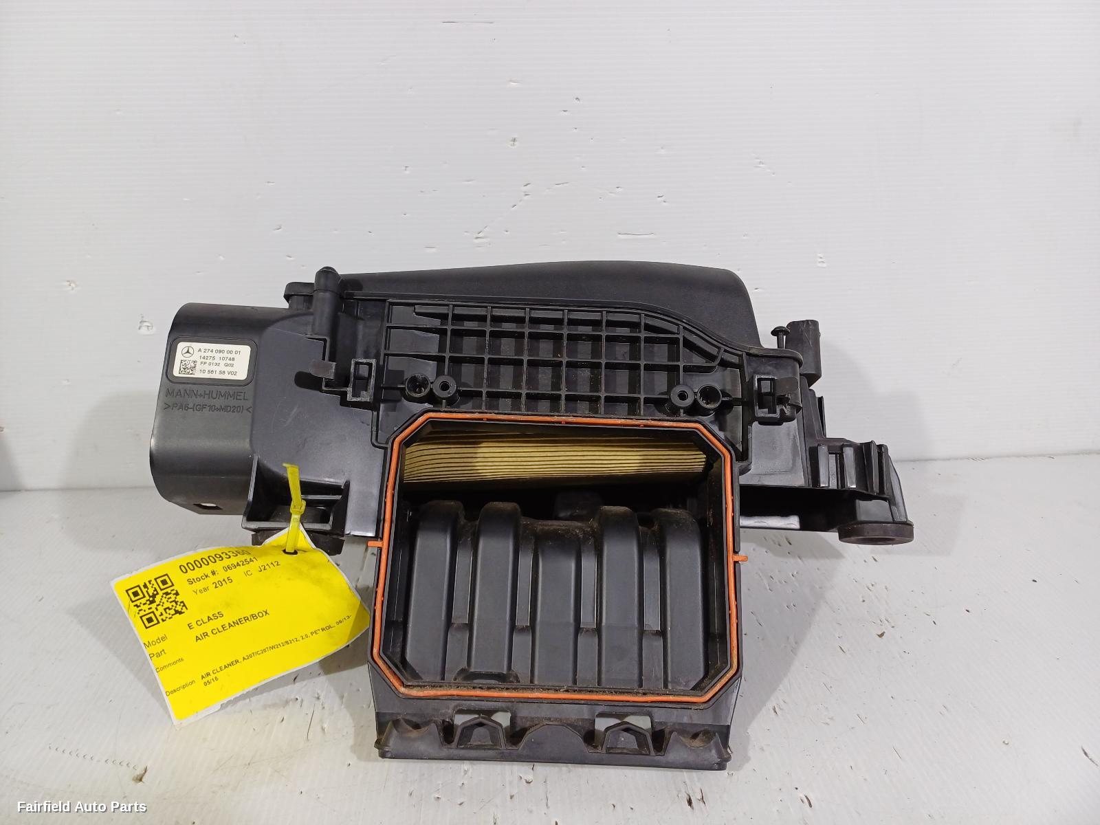2013-2016 Mercedes E Class Air Cleaner Box
