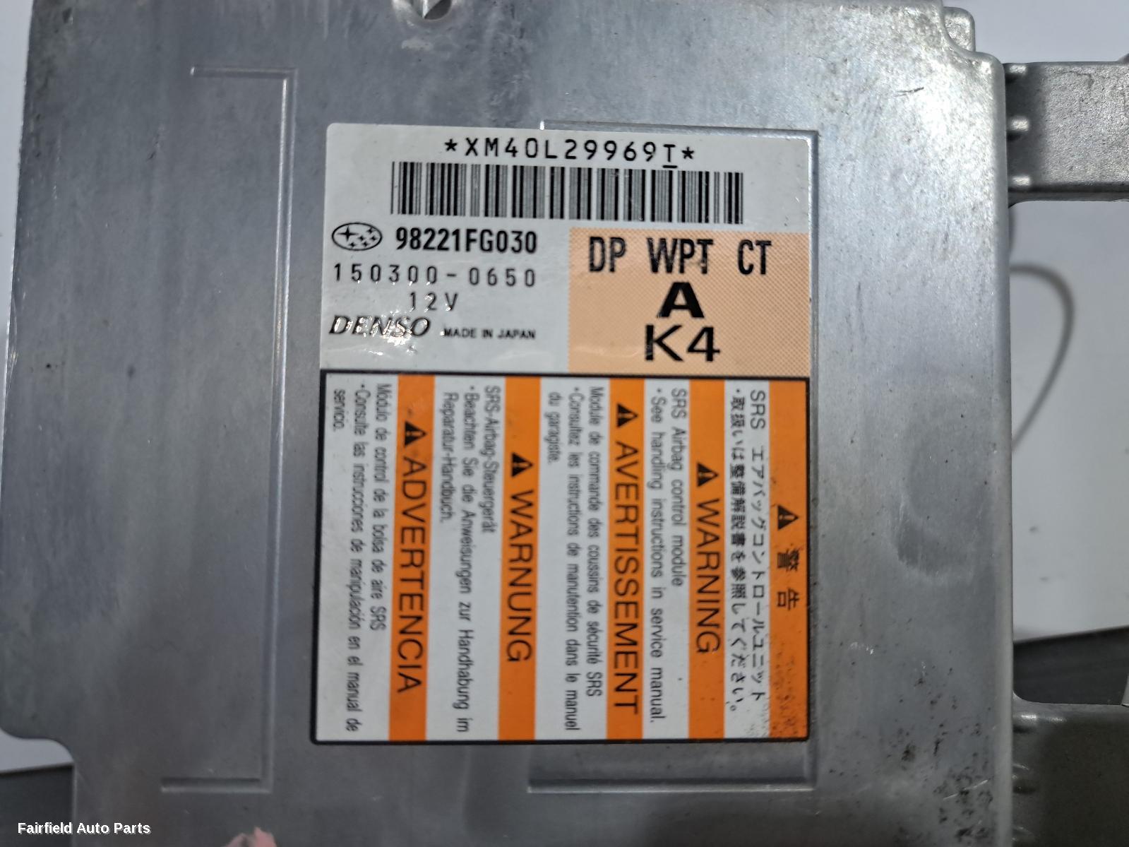2007-2011 Subaru Impreza Airbag Module Sensor
