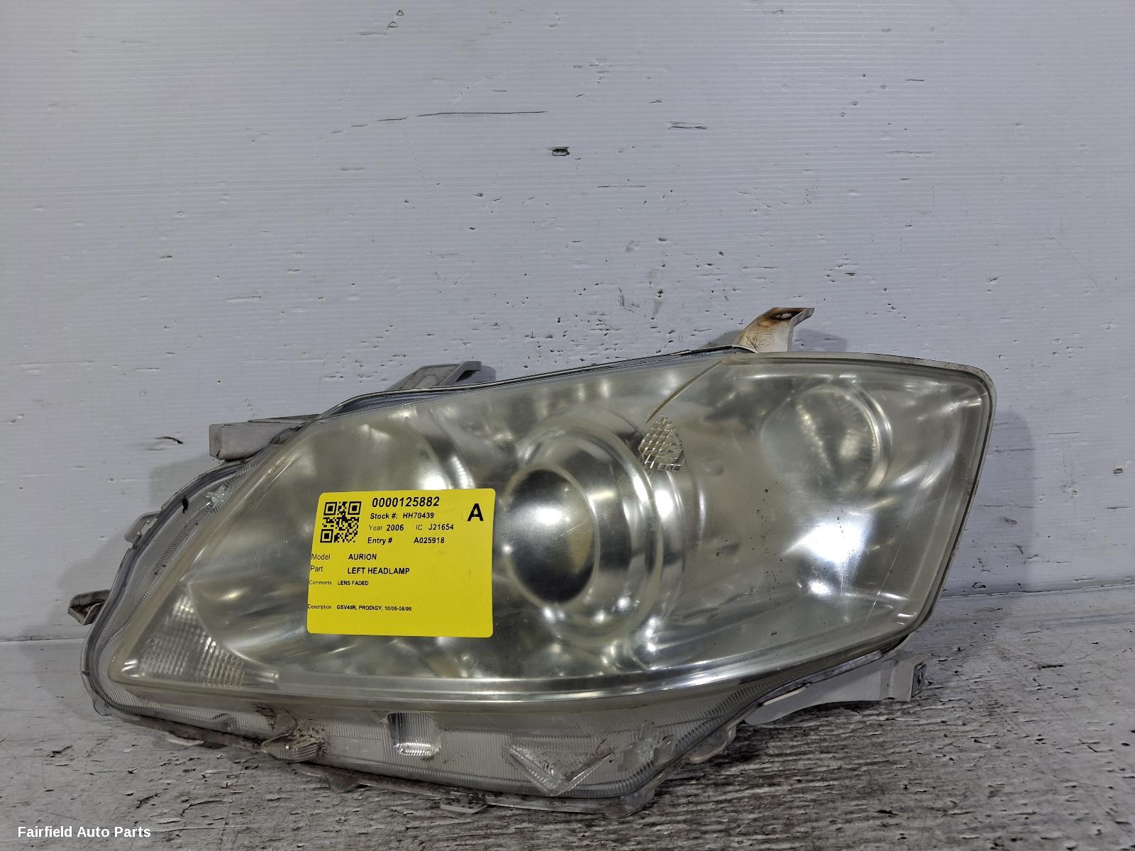 2006-2009 Toyota Aurion Left Headlamp