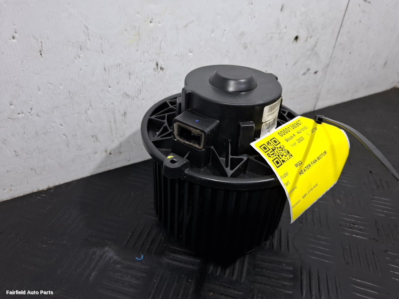 2016-2025 Mg Mg3 Heater Fan Motor