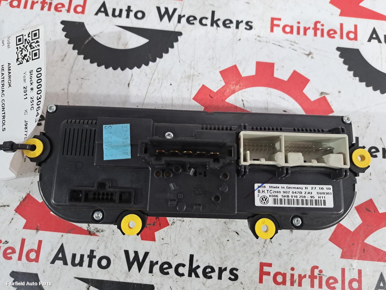 2010-2022 Volkswagen Amarok Heater Ac Controls
