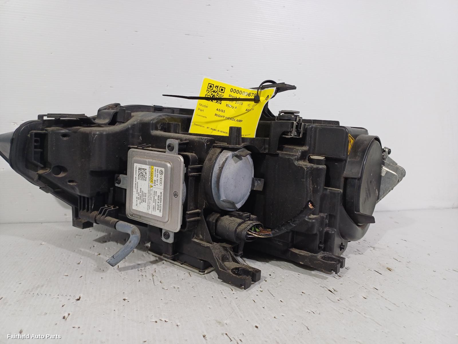2012-2016 Audi A5 Right Headlamp