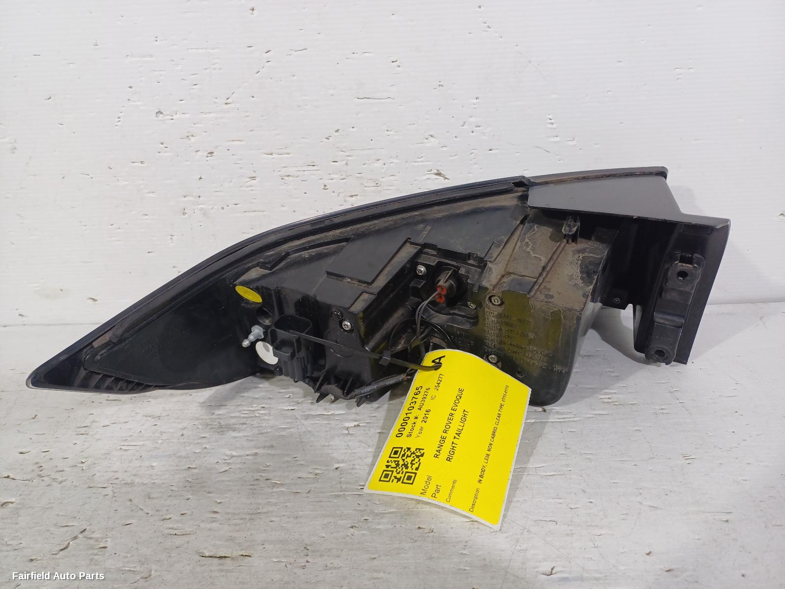 2015-2019 Land Rover Rangerover Evoque Right Taillight