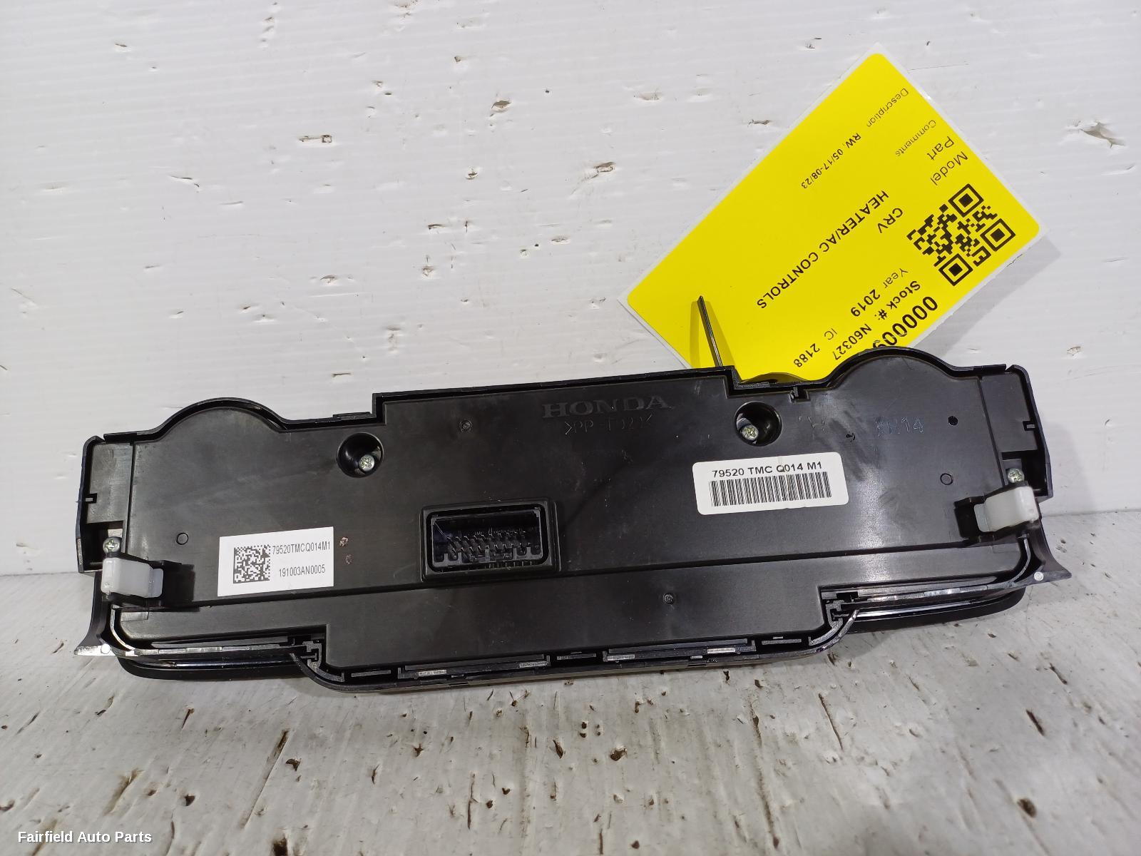 2017-2023 Honda Crv Heater Ac Controls