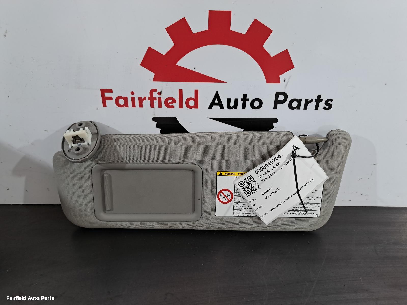 2011-2017 Toyota Camry Sunvisor