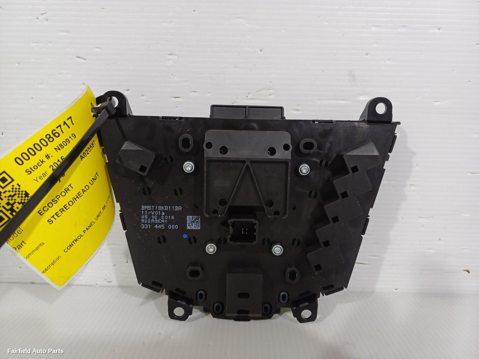 2013-2017 Ford Ecosport Radio Cd Dvd Sat Tv