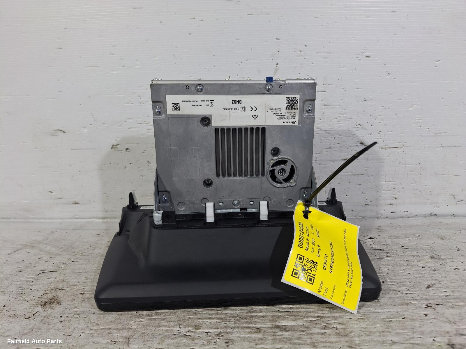 2021-2024 Kia Cerato Radio Cd Dvd Sat Tv