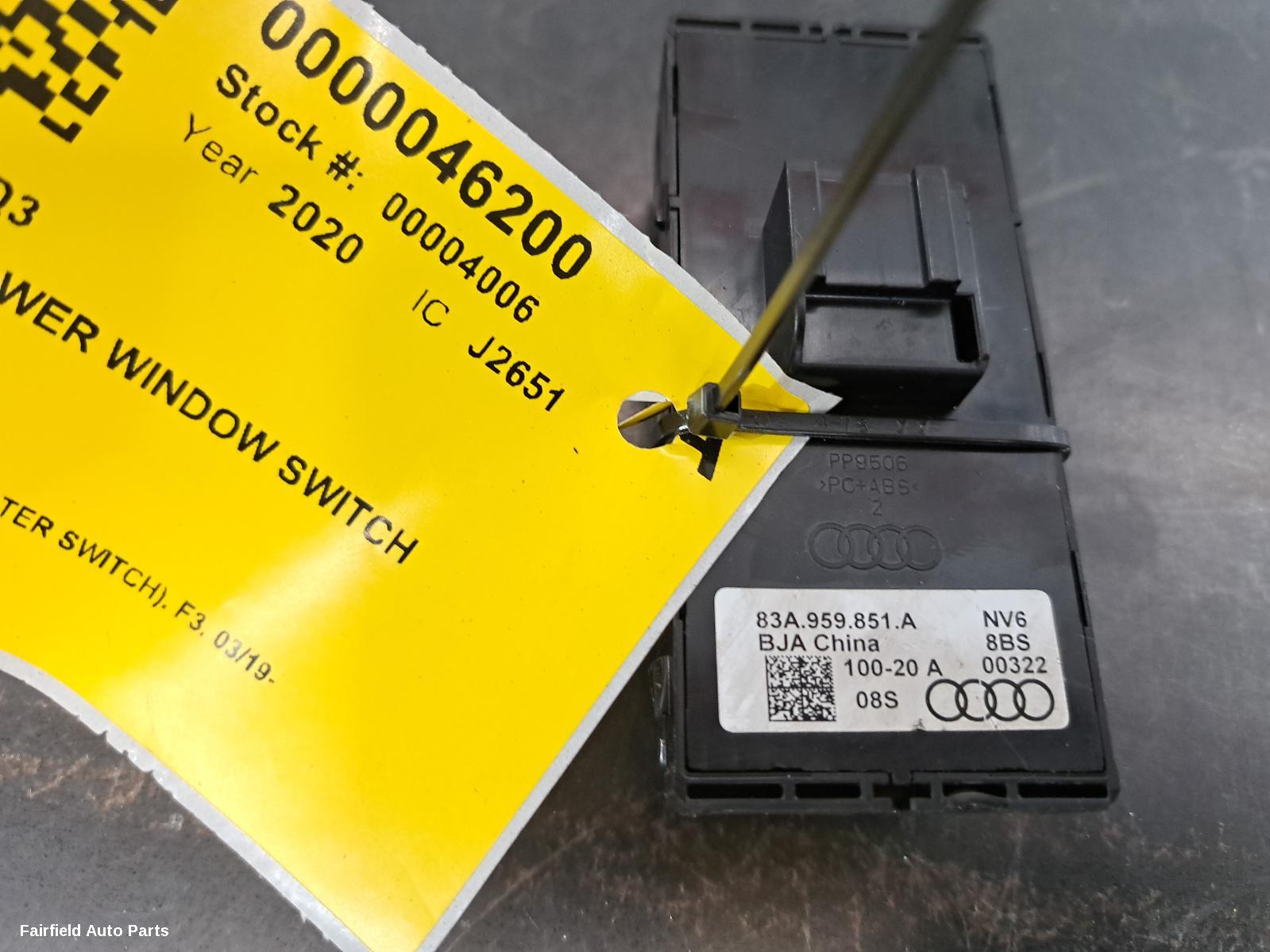 2019-2025 Audi Q3 Pwr Dr Wind Switch