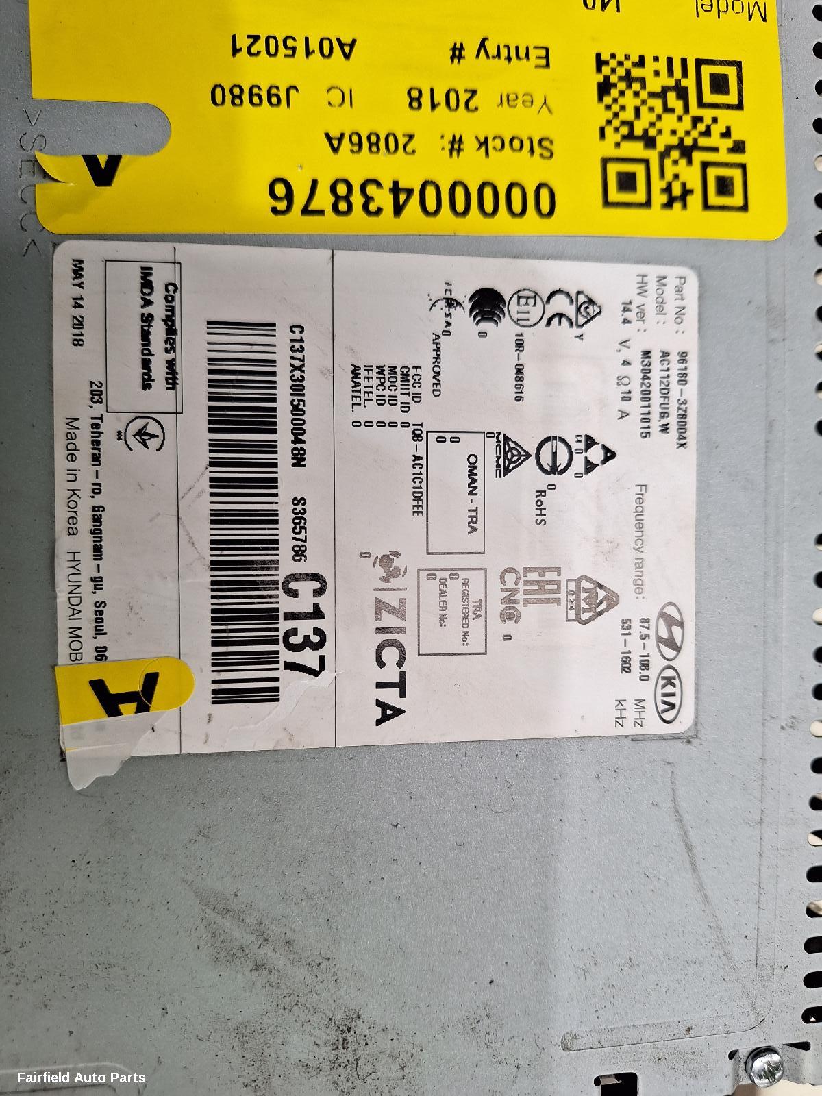 2015-2019 Hyundai I40 Radio Cd Dvd Sat Tv