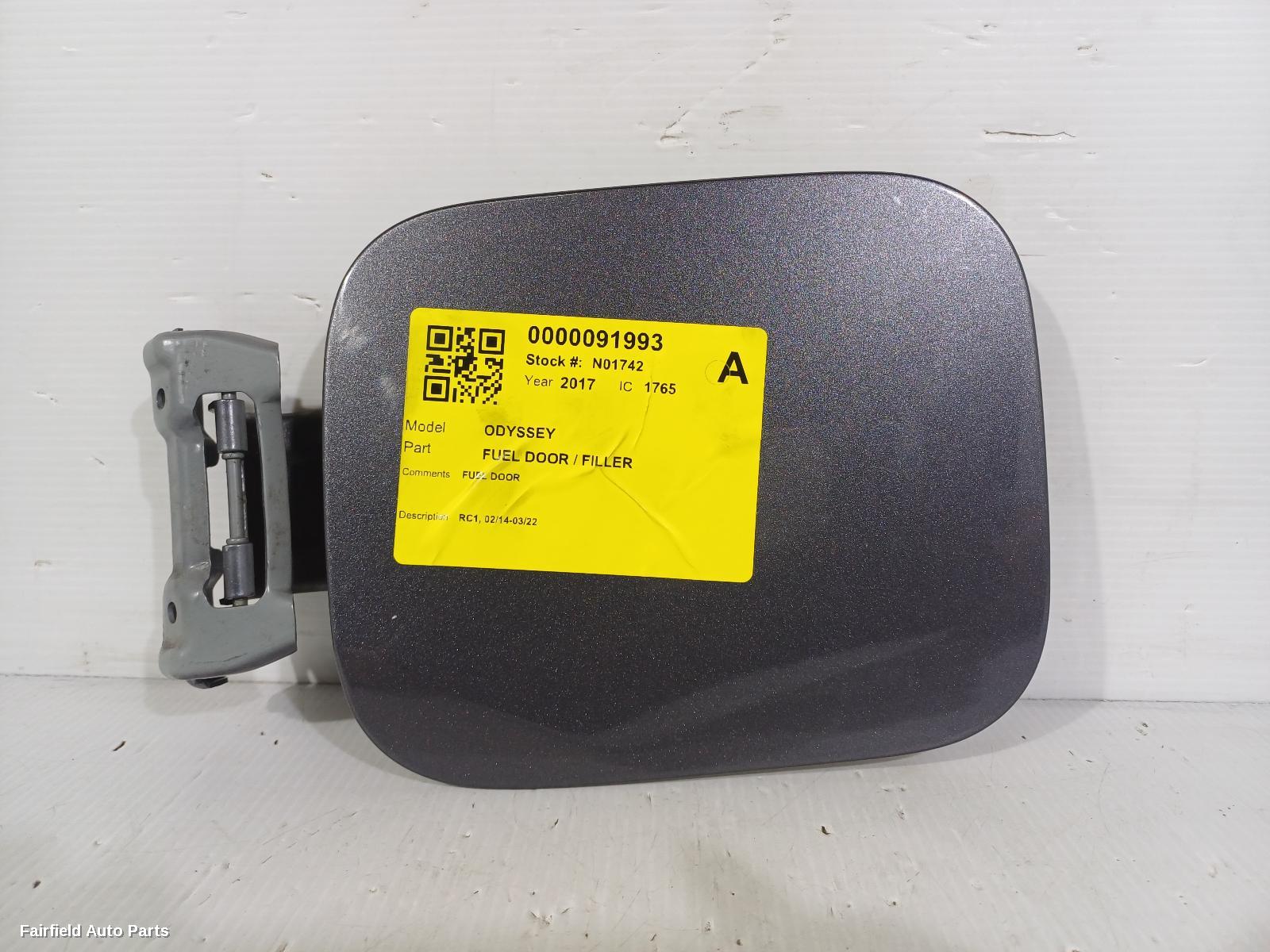 2014-2022 Honda Odyssey Fuel Door   Filler