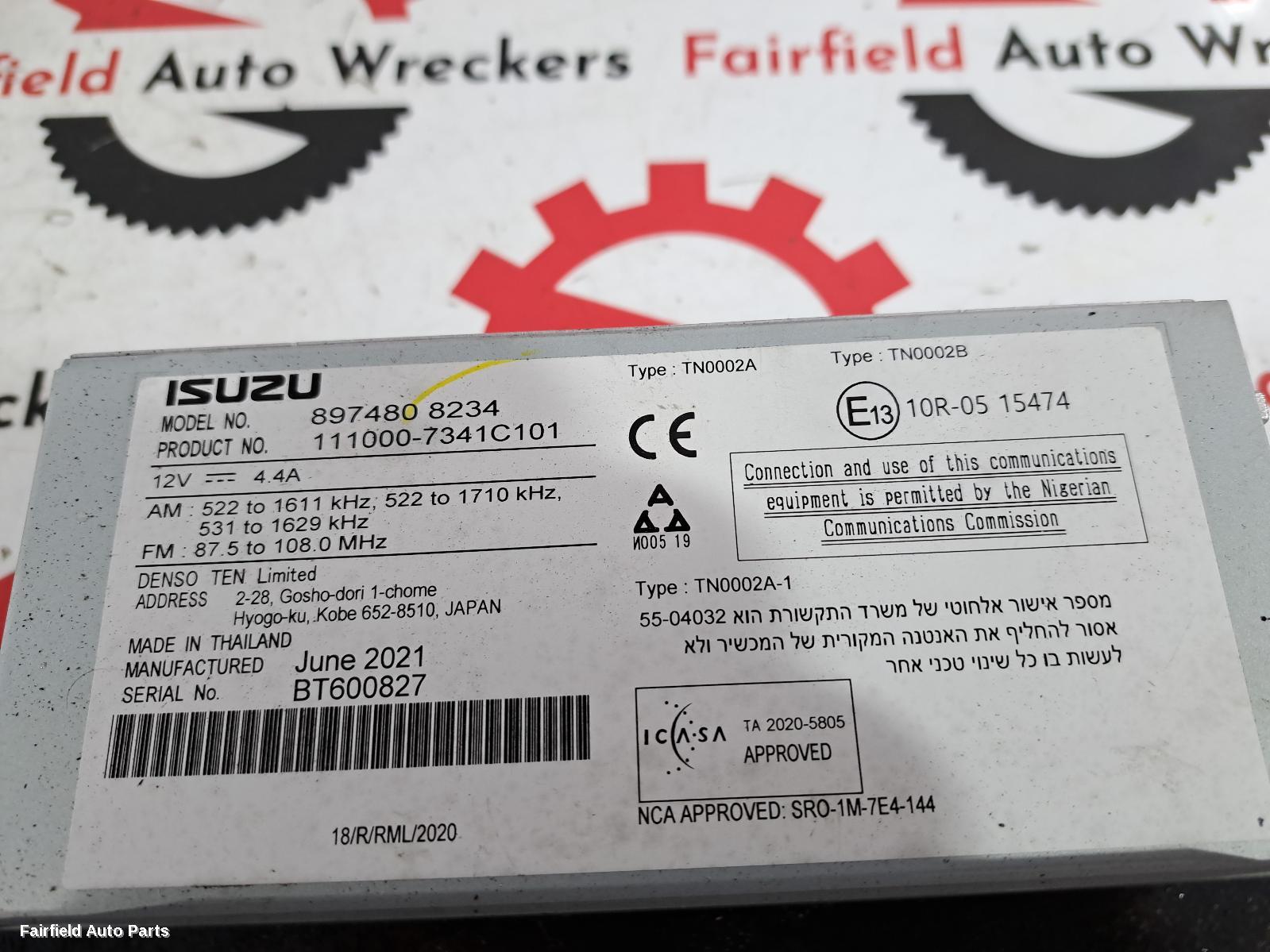 2020-2024 Mazda Bt50 Radio Cd Dvd Sat Tv