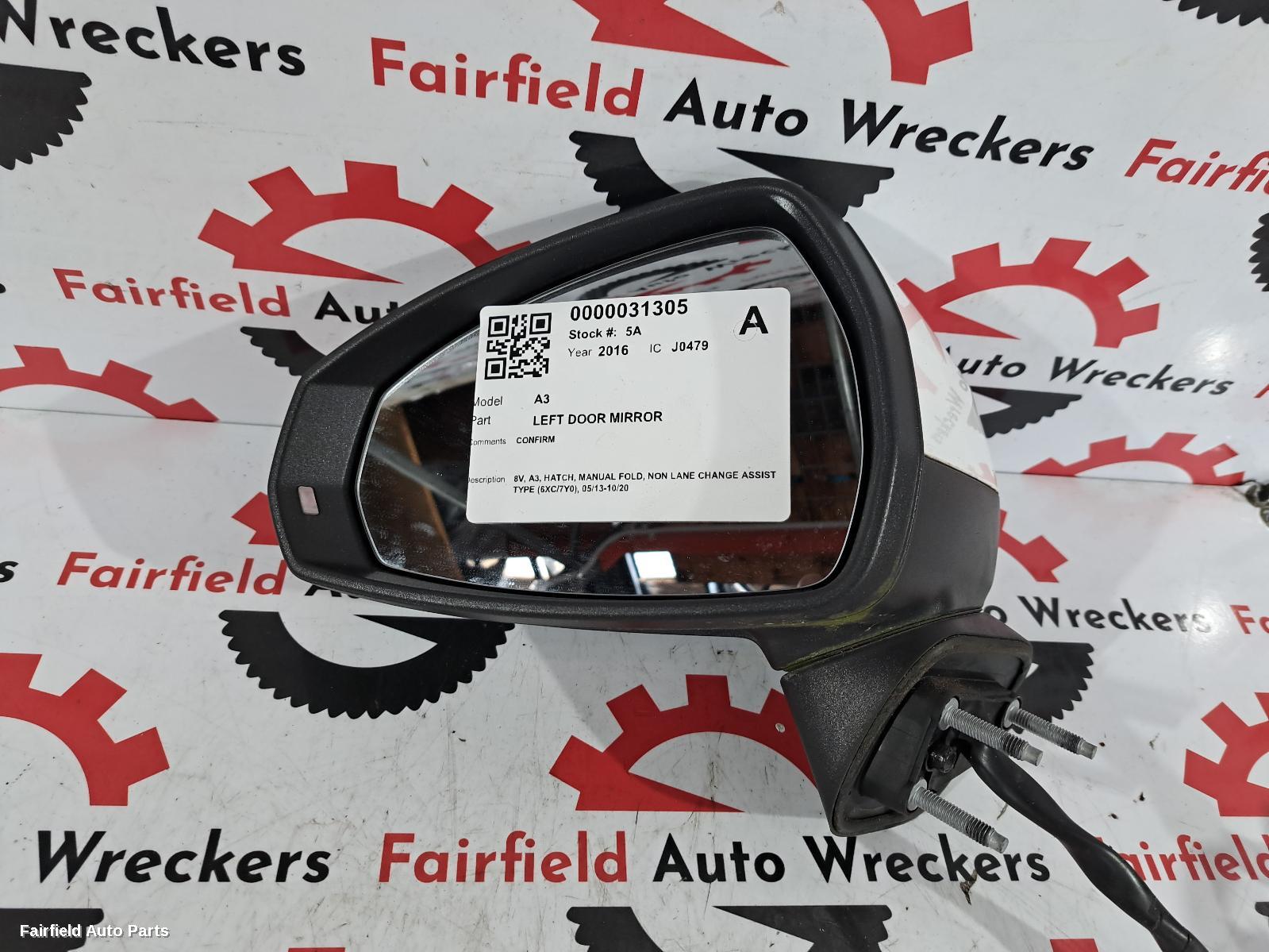 2013-2020 Audi A3 Left Door Mirror