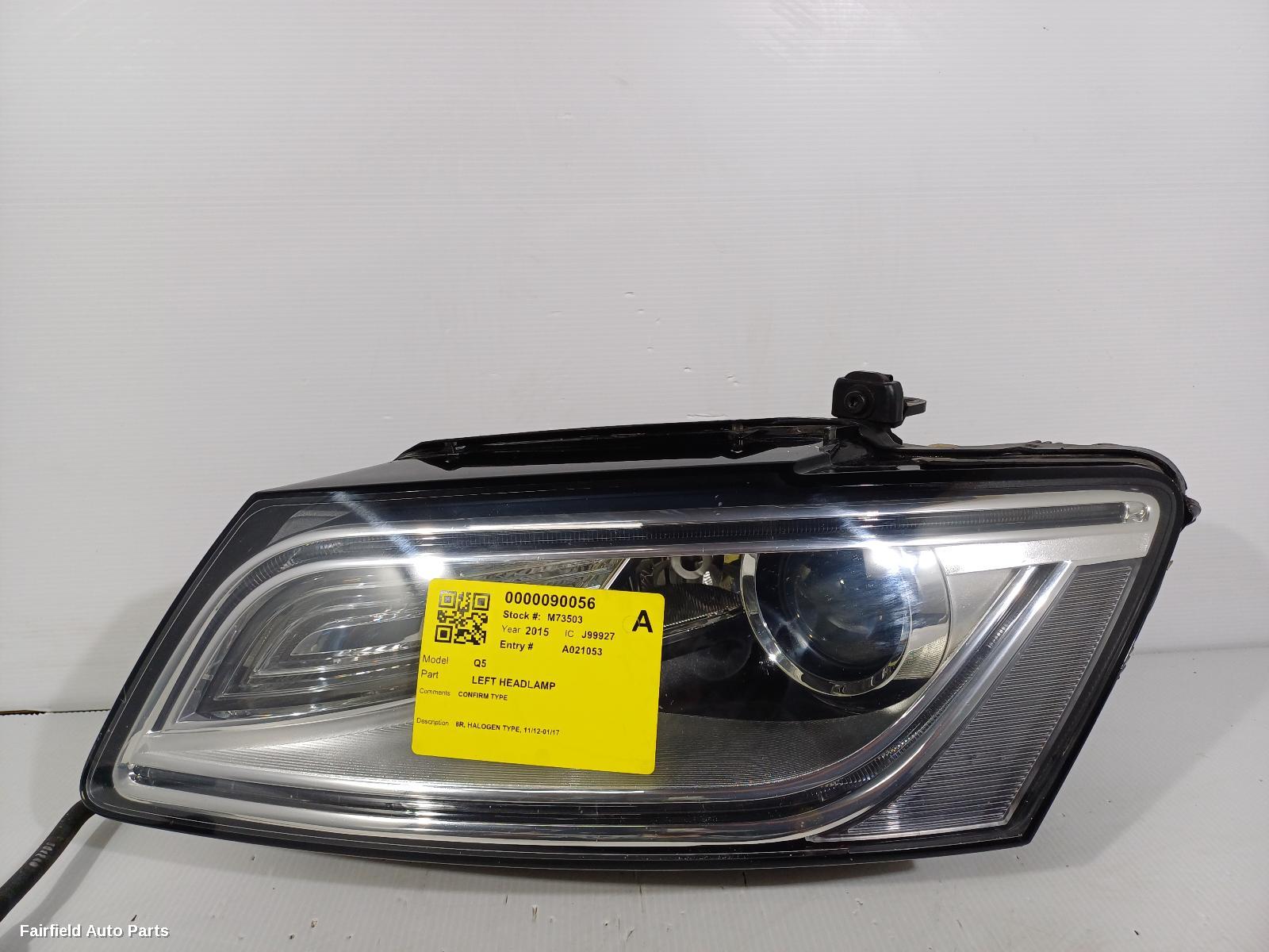 2012-2017 Audi Q5 Left Headlamp