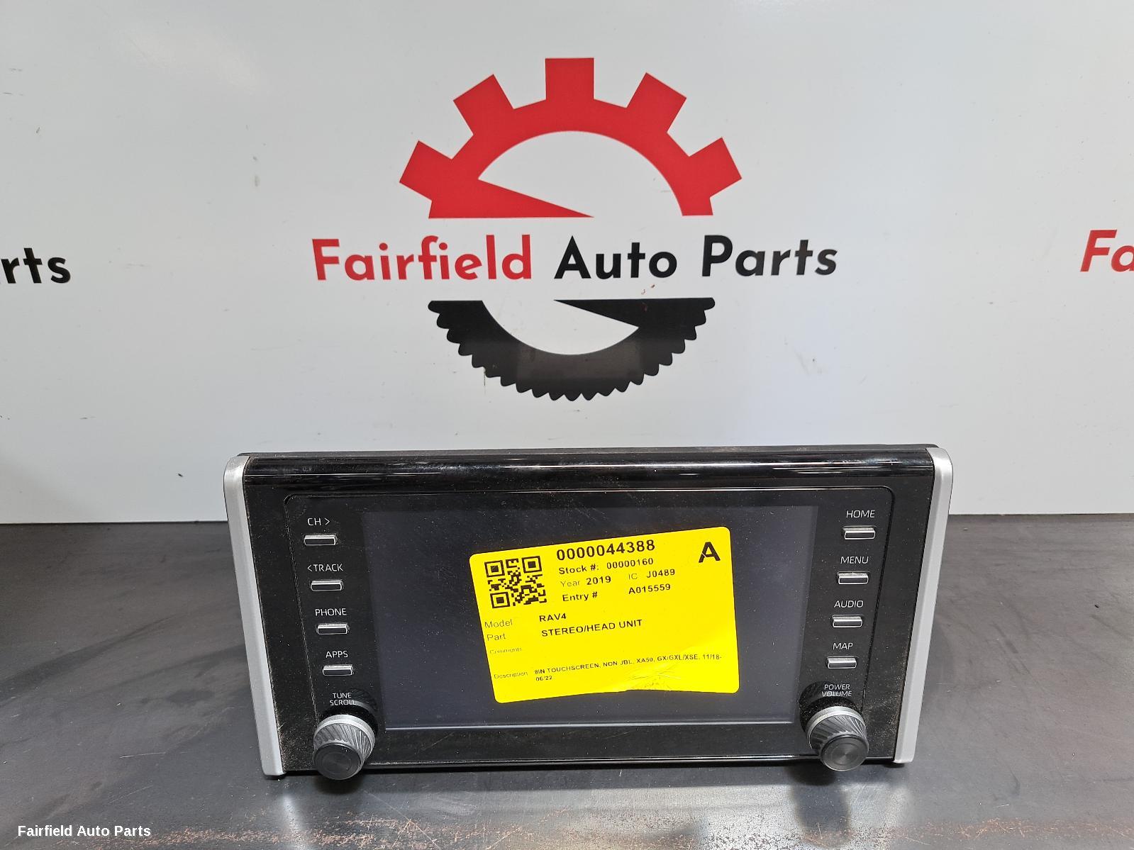 2018-2022 Toyota Rav4 Radio Cd Dvd Sat Tv