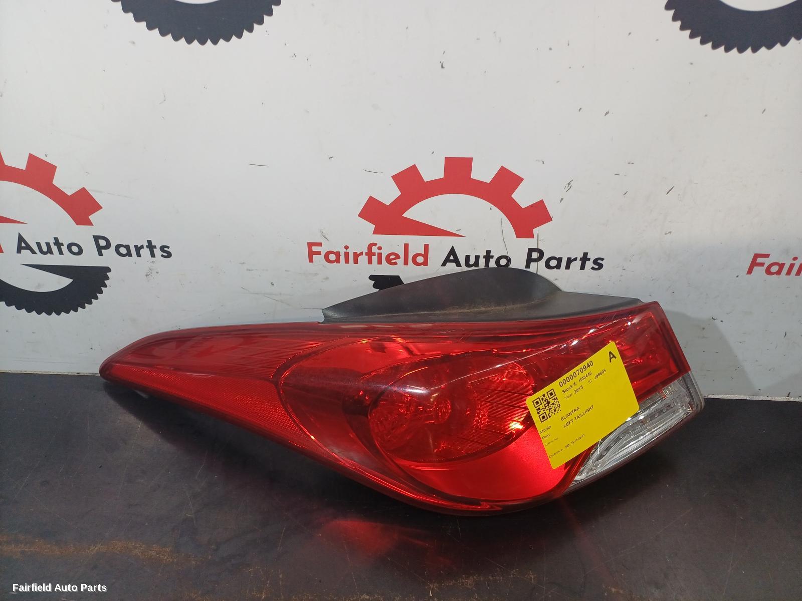 2011-2013 Hyundai Elantra Left Taillight