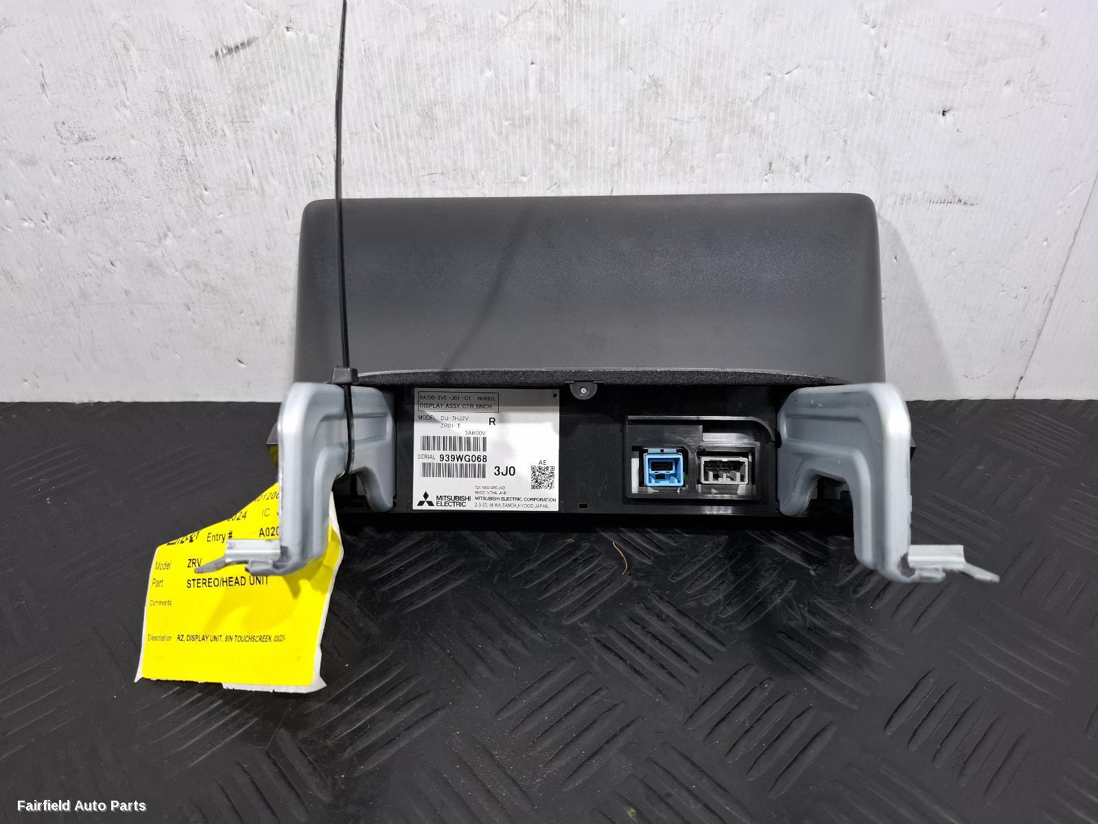 2023-2024 Honda Zrv Radio Cd Dvd Sat Tv