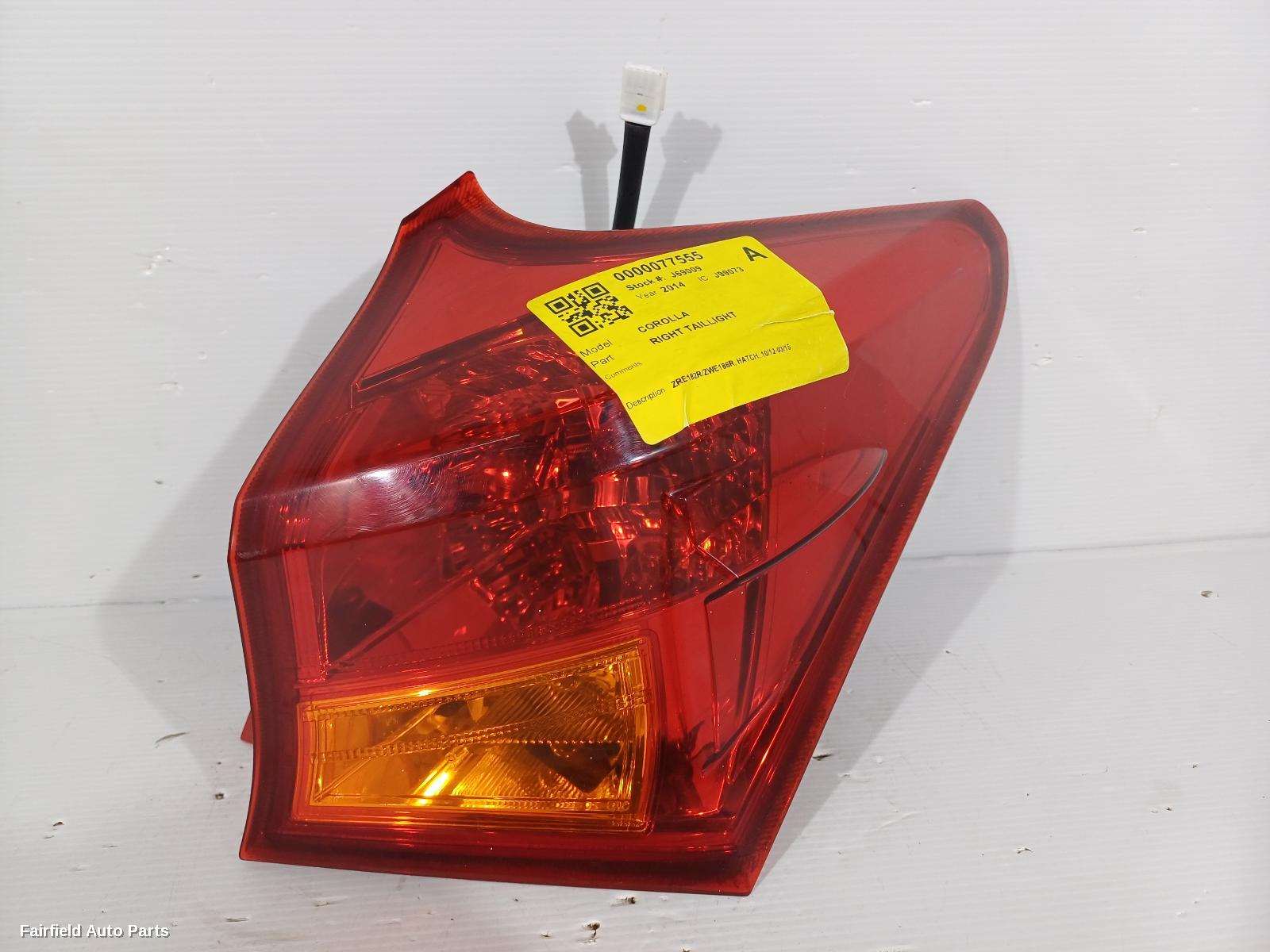 2012-2015 Toyota Corolla Right Taillight