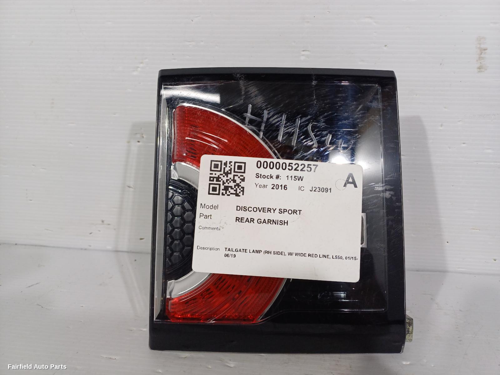 2015-2019 Land Rover Discovery Sport Rear Garnish