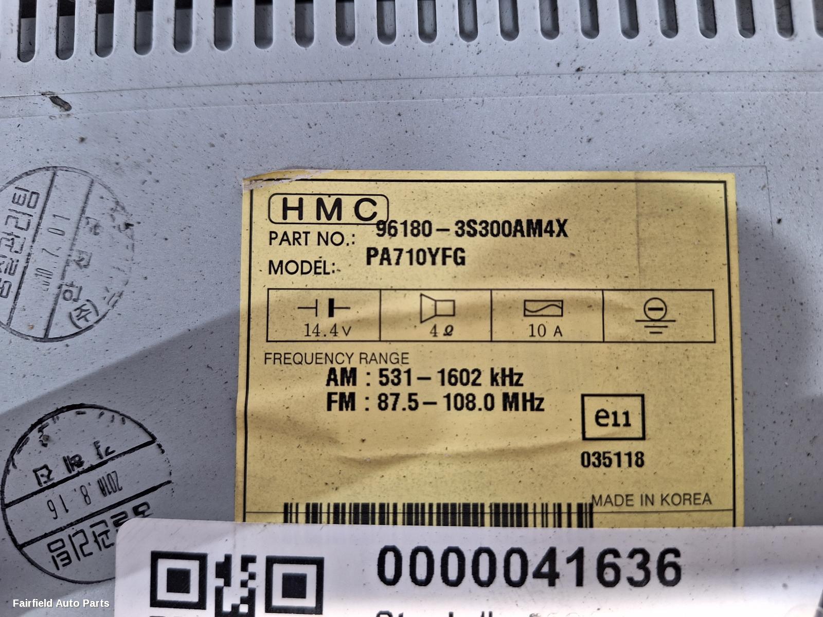 2010-2014 Hyundai I45 Radio Cd Dvd Sat Tv