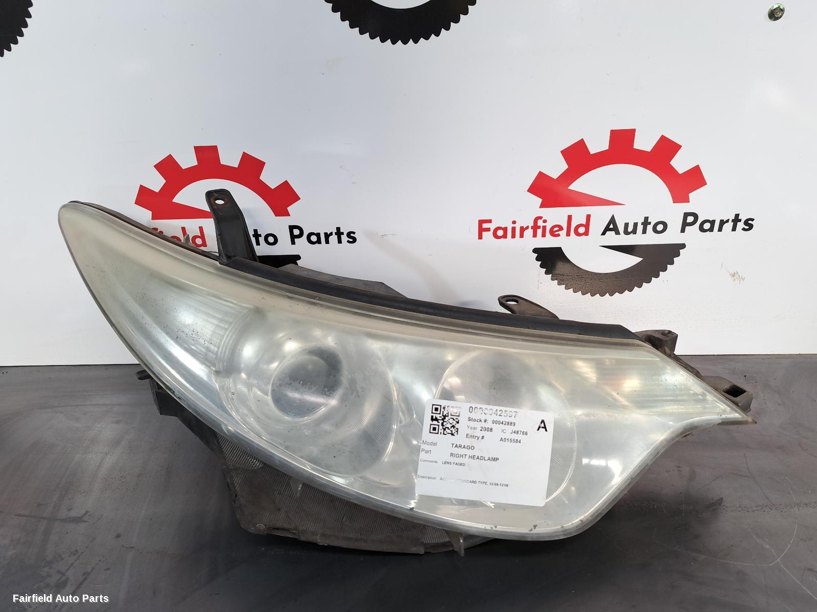 2006-2008 Toyota Tarago Right Headlamp